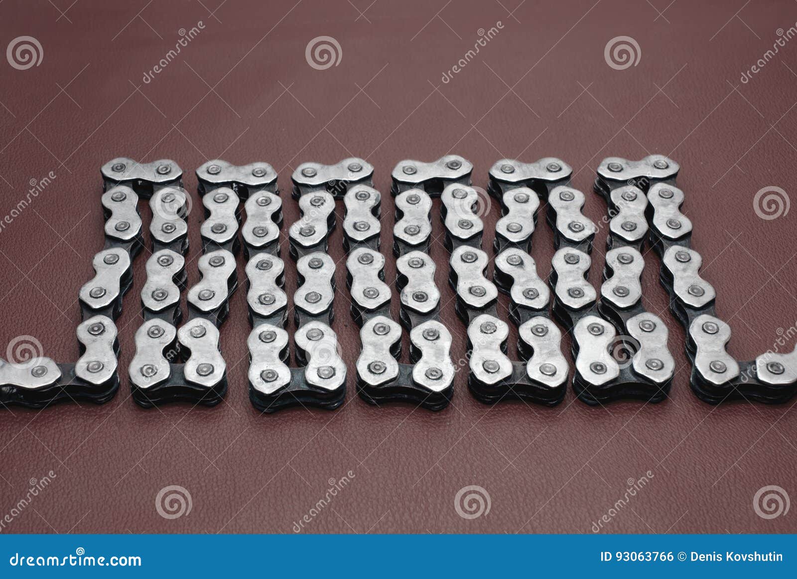 Reinforced Bicycle Chain Closeup on a Brown Background Stock Photo Image of alloy, bicycle