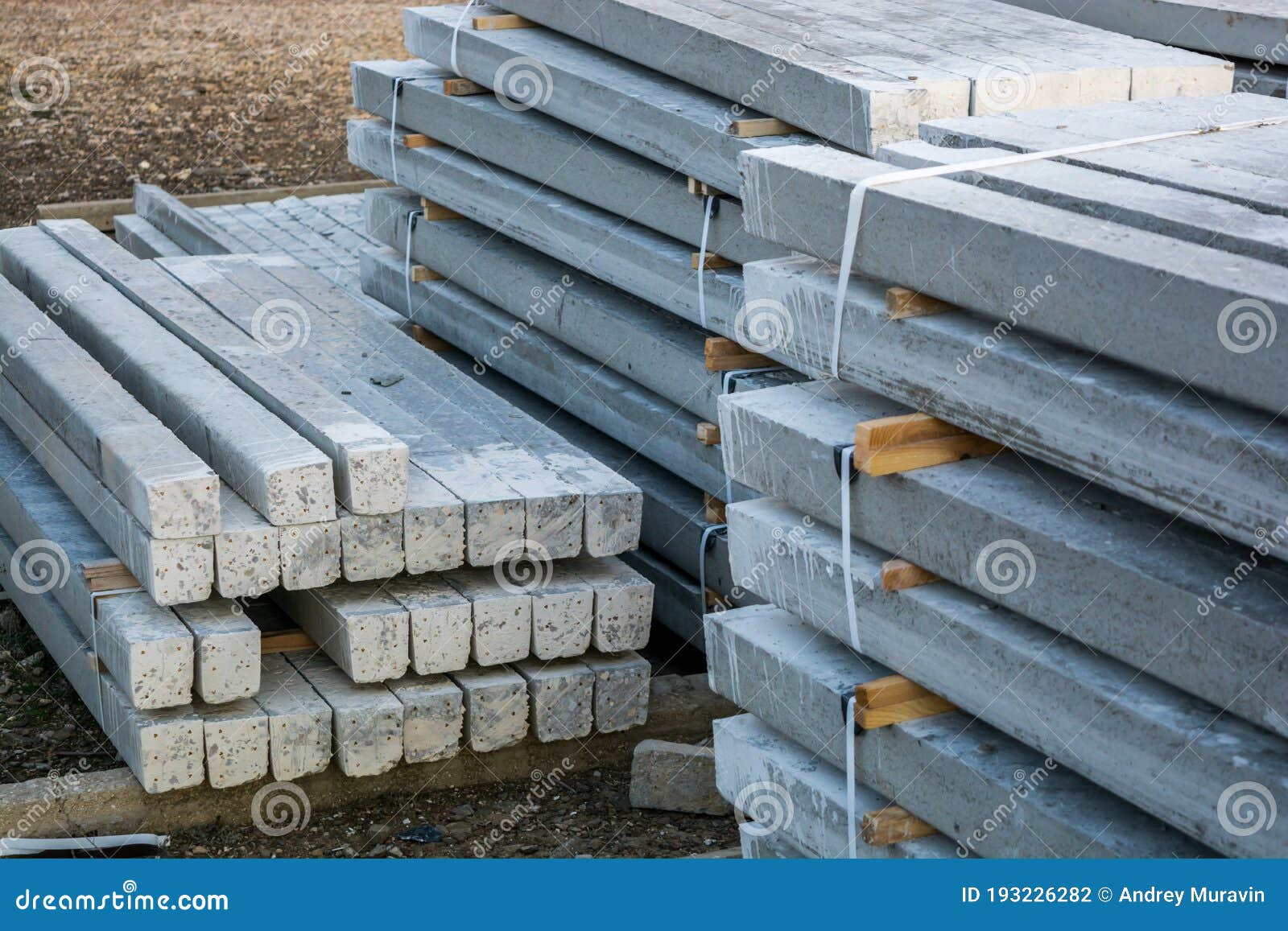 Reinforced concrete stakes stock photo. Image of outdoors 193226282