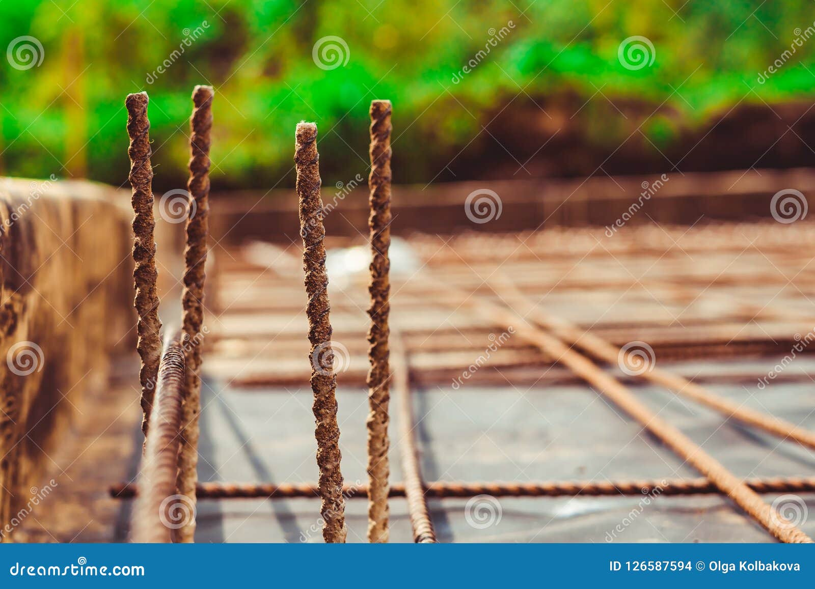 The Rebar in the Foundation Stock Photo Image of foundation, activity
