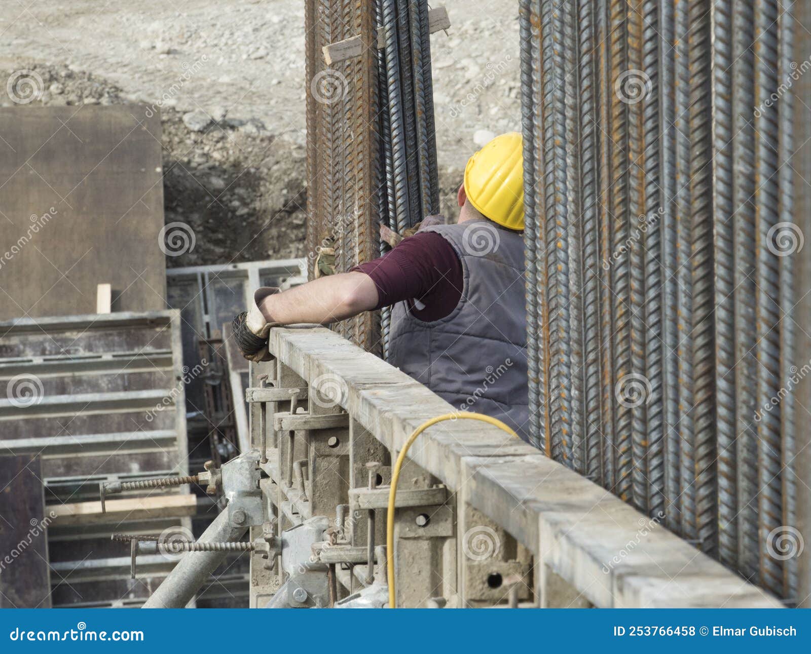 Reinforcement and Structural Steel in Construction Stock Photo Image of employee, market