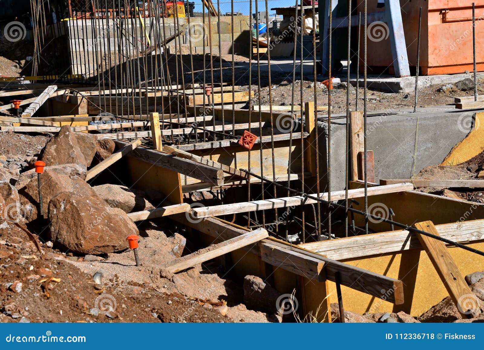 Reinforcing Rods at a Construction Site Stock Photo Image of housing