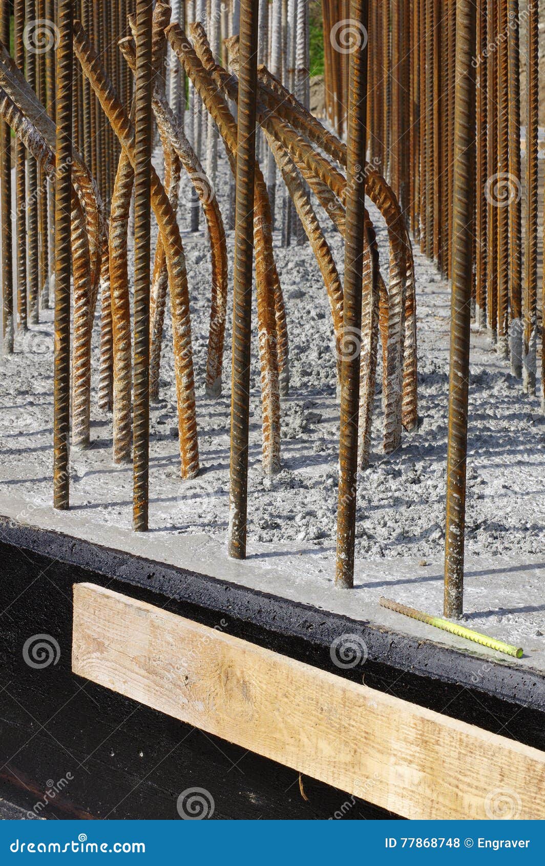 Reinforcing steel concrete stock photo. Image of reinforcement 77868748