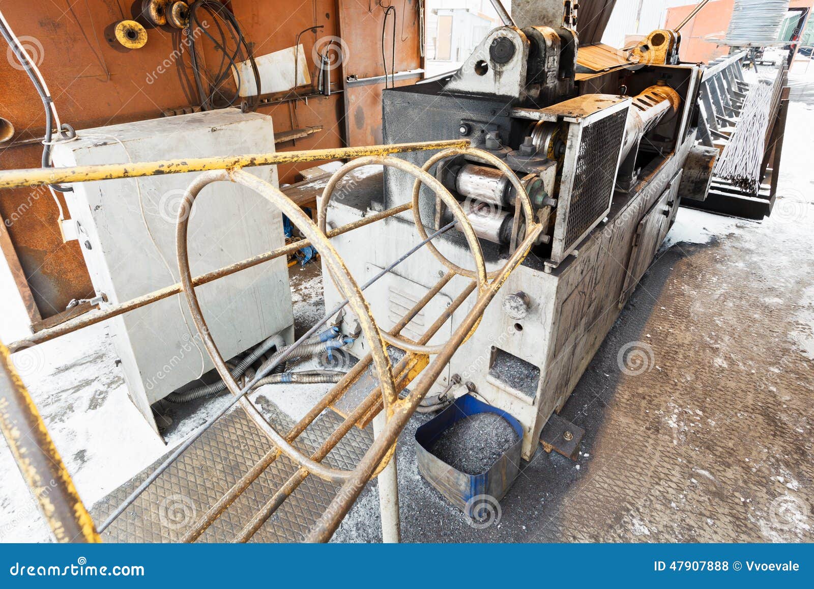 Reinforcing Steel Cutting and Bender Machine Stock Photo Image of