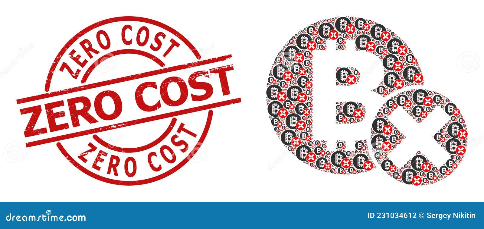 Reject Bitcoin Icon Fractal Collage and Scratched Zero Cost Seal Stock  Vector - Illustration of corroded, circle: 231034612