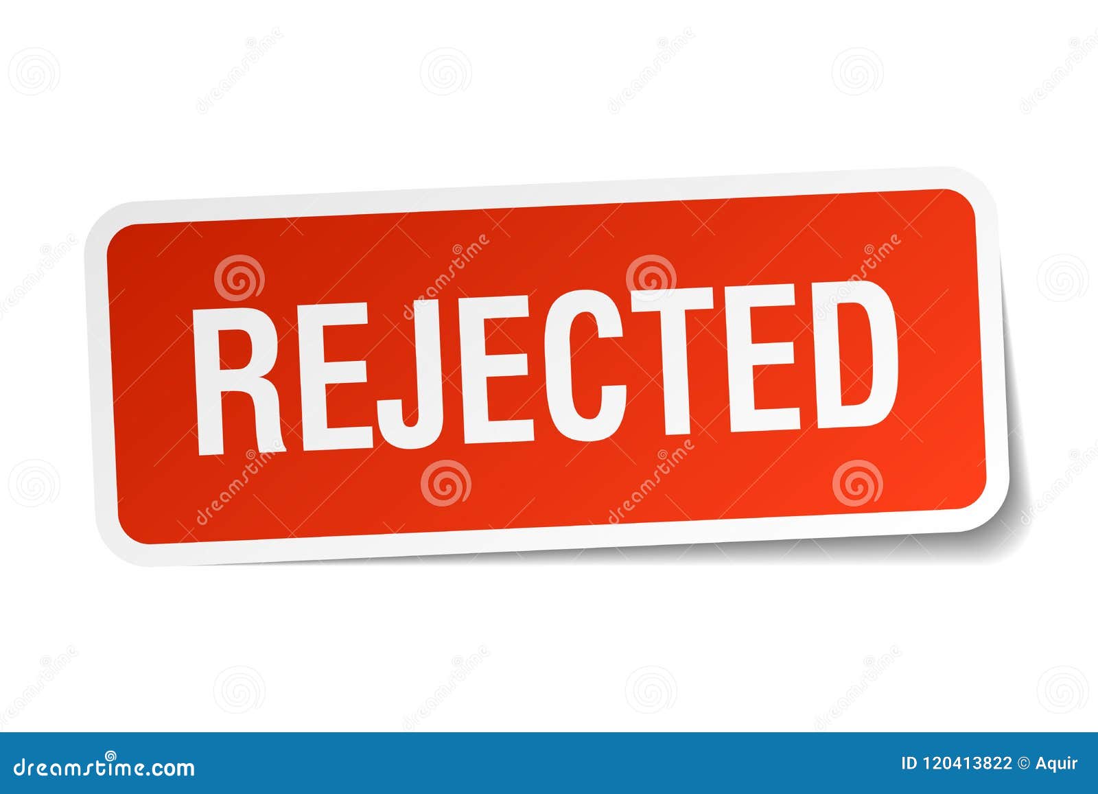 Rejected sticker stock vector. Illustration of background 120413822