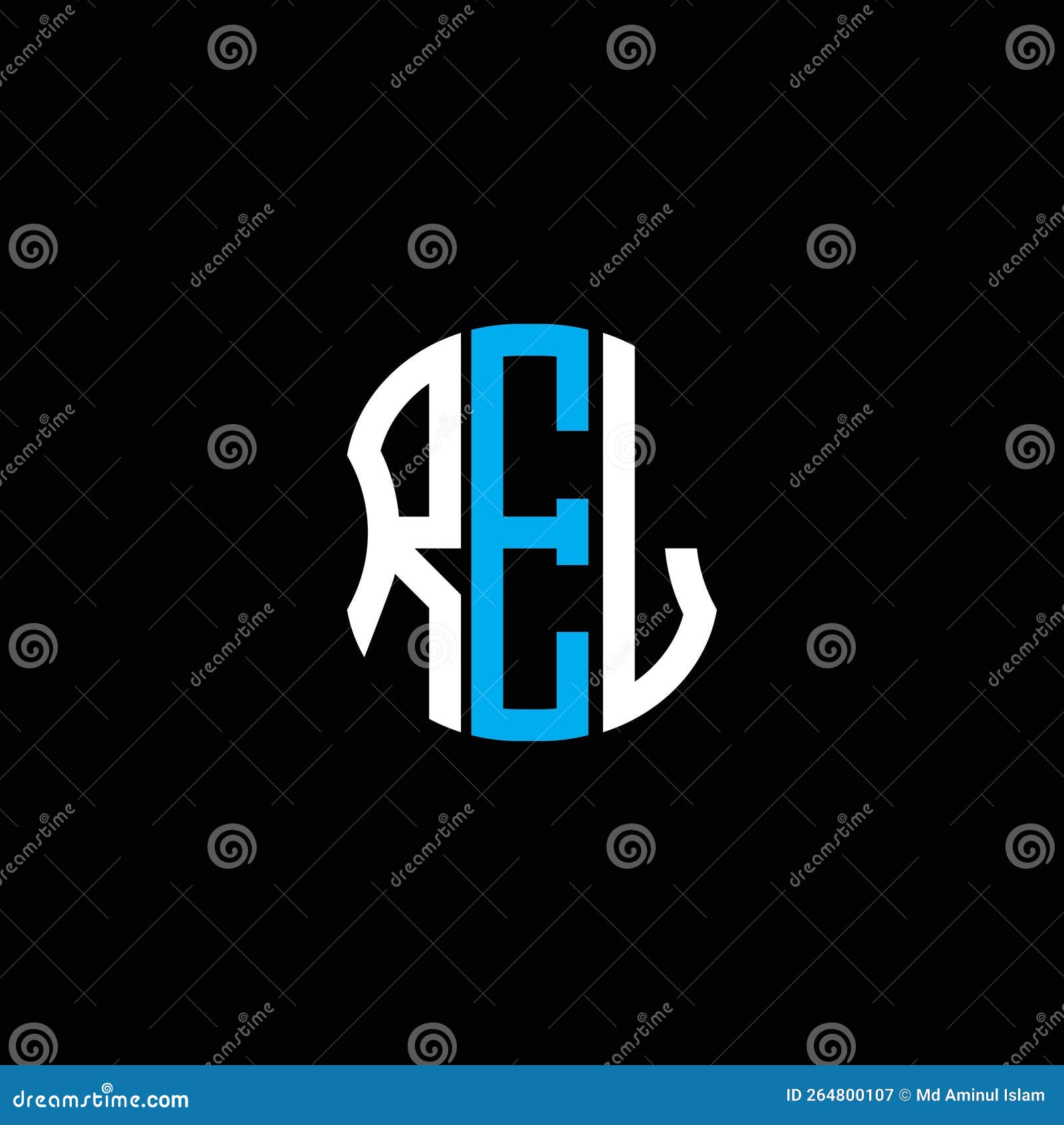 rel letter logo abstract creative .
