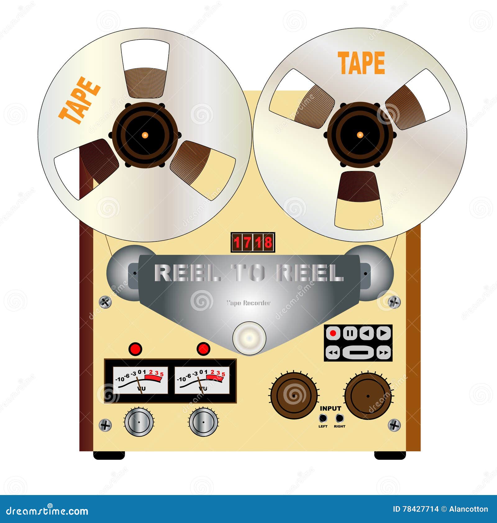 Reel To Reel Tape Machine Stock Illustrations – 56 Reel To Reel