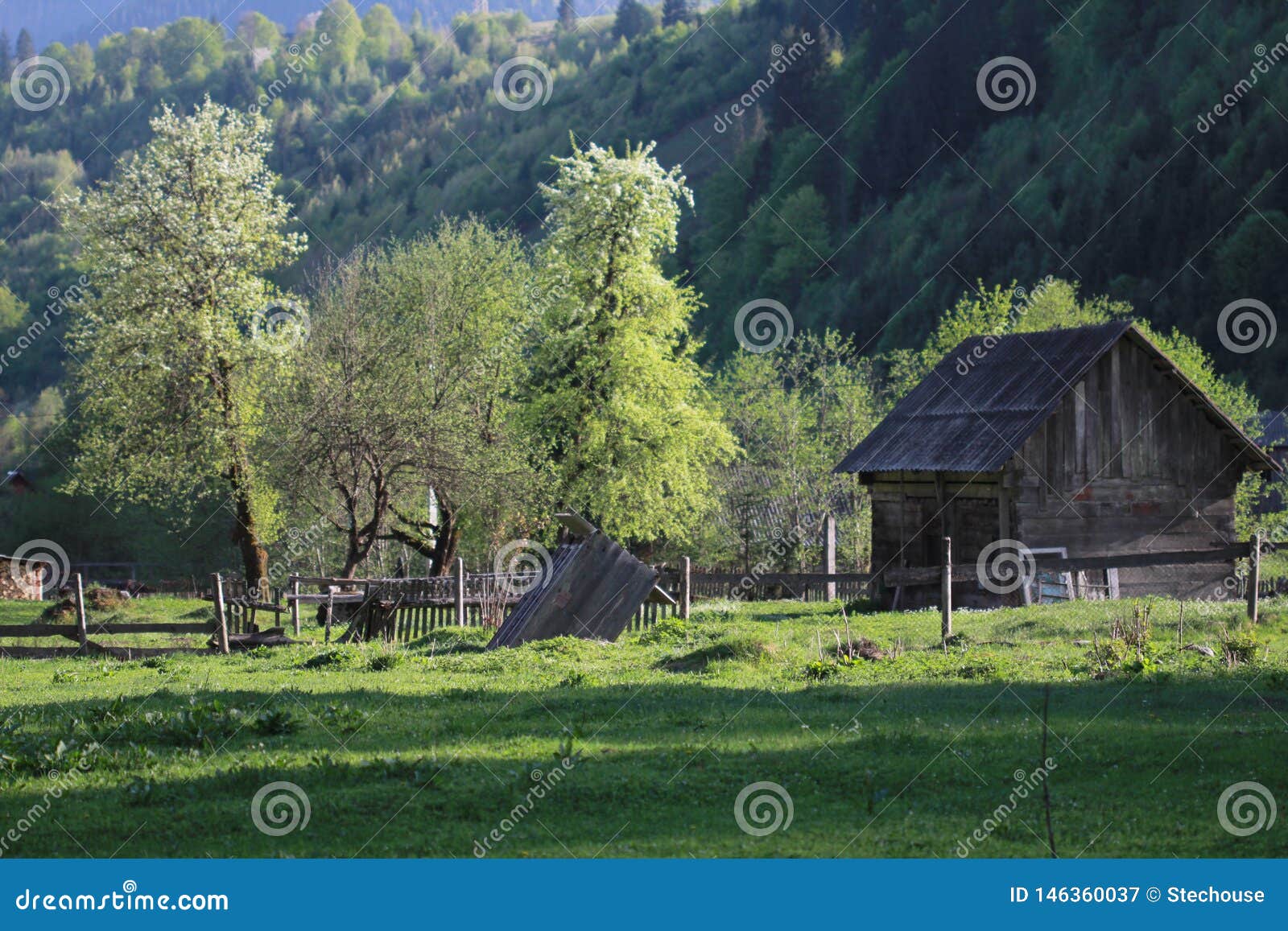 a bucolic wooden house in the carpathians