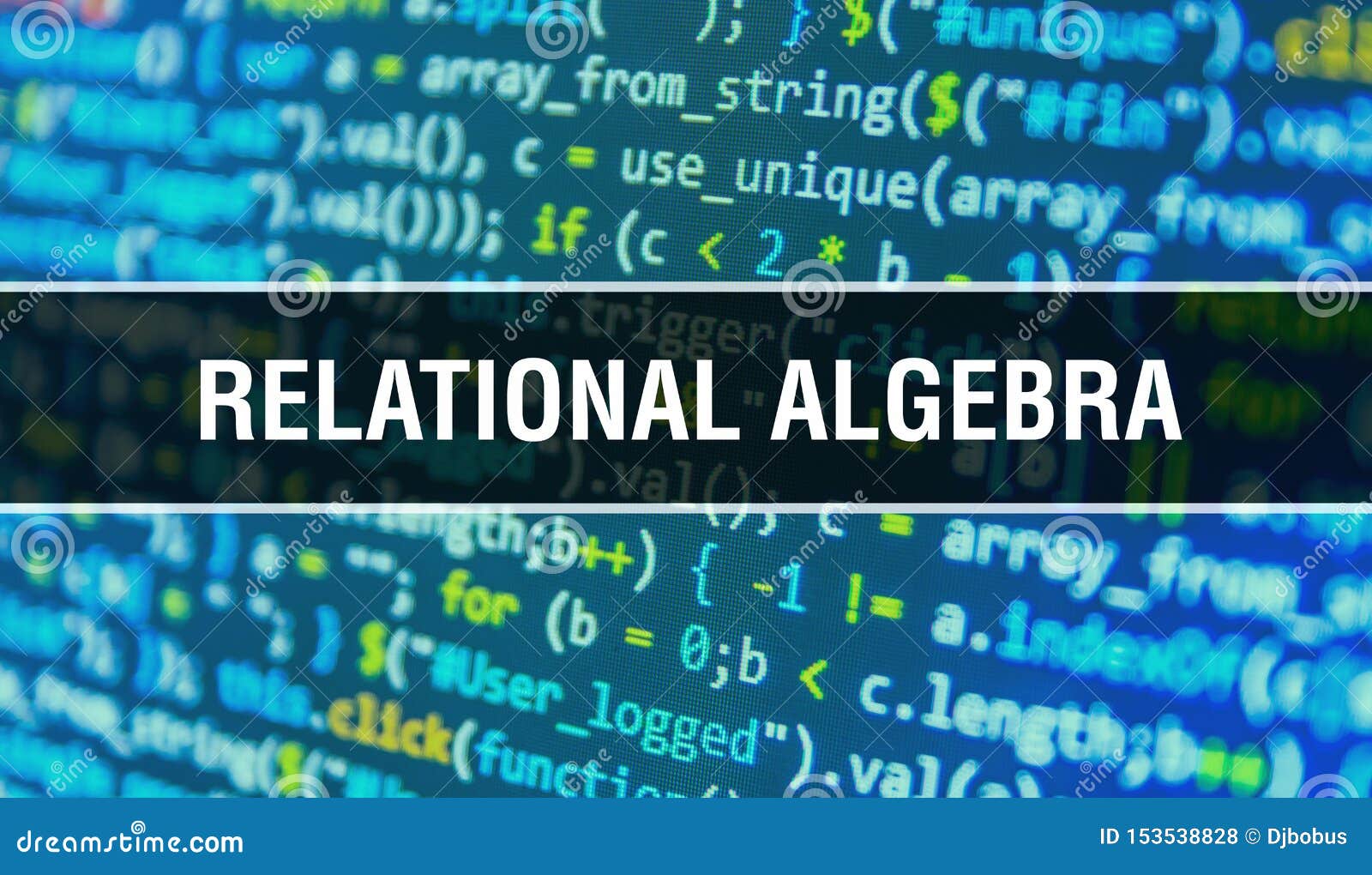 Relational algebra concept illustration using code for developing