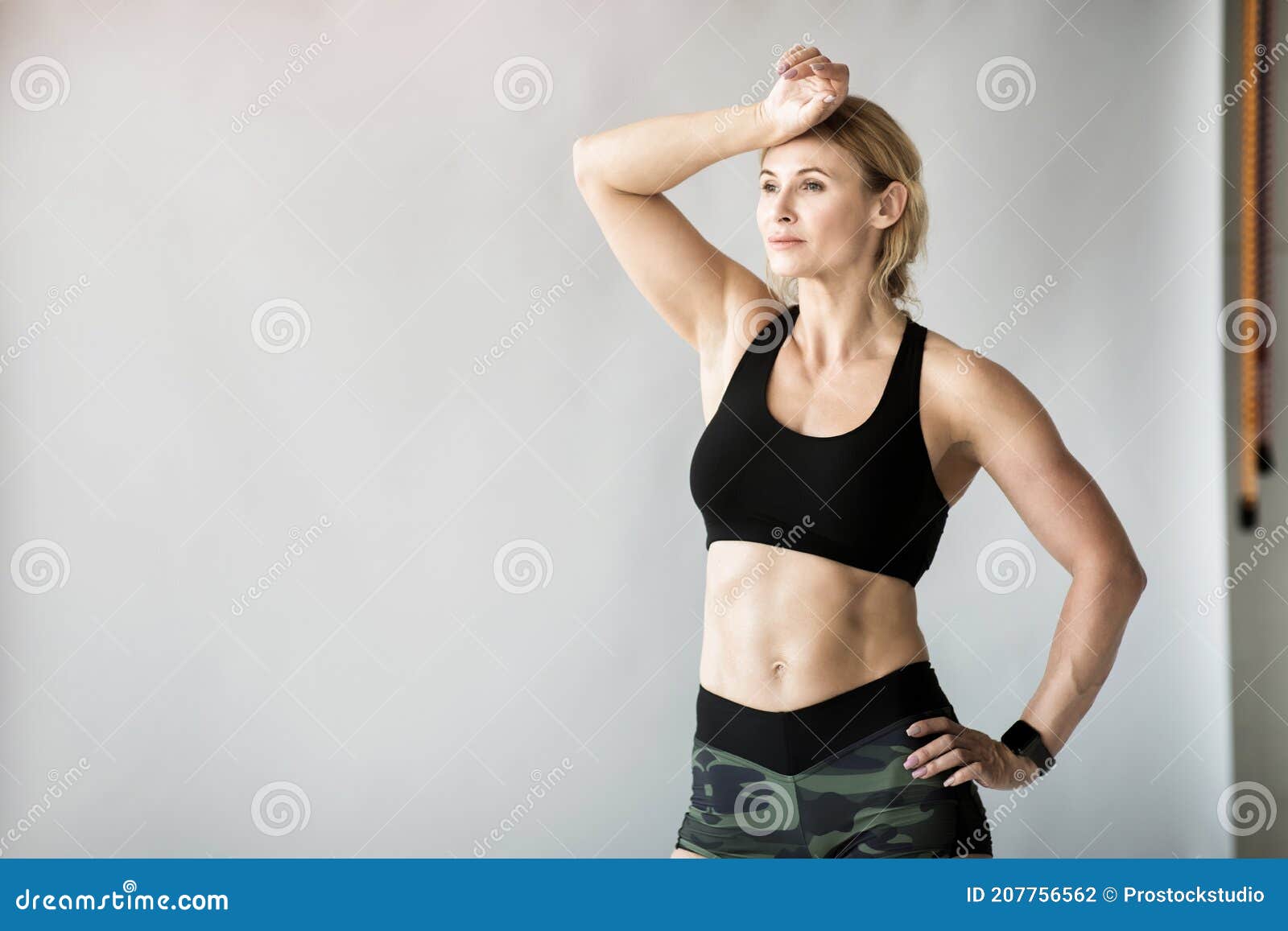 relax after exercise, catch your breath, take a break from workout at home or gym while self-isolating