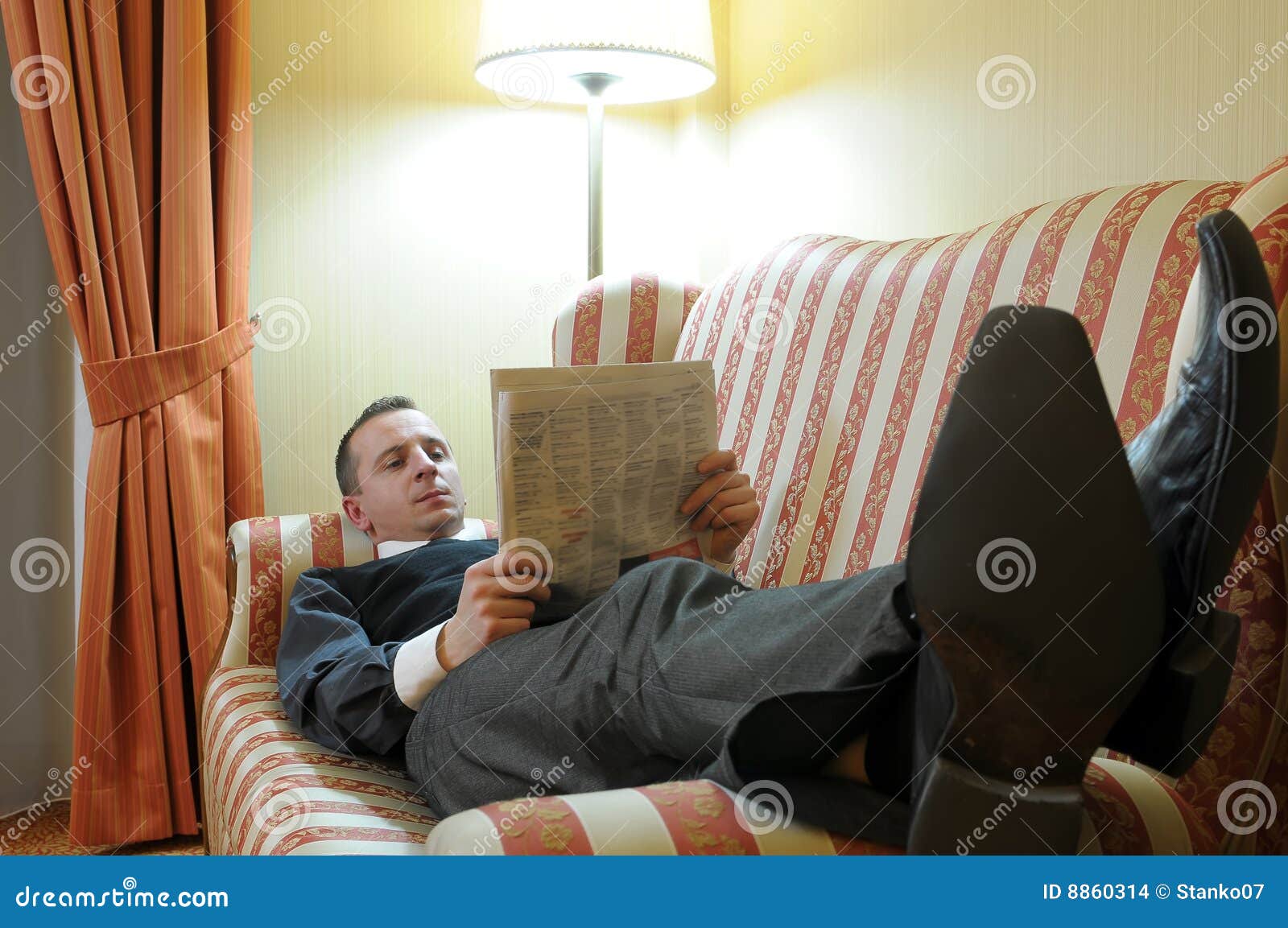 Relax on sofa stock photo. Image of bright, apartment 8860314