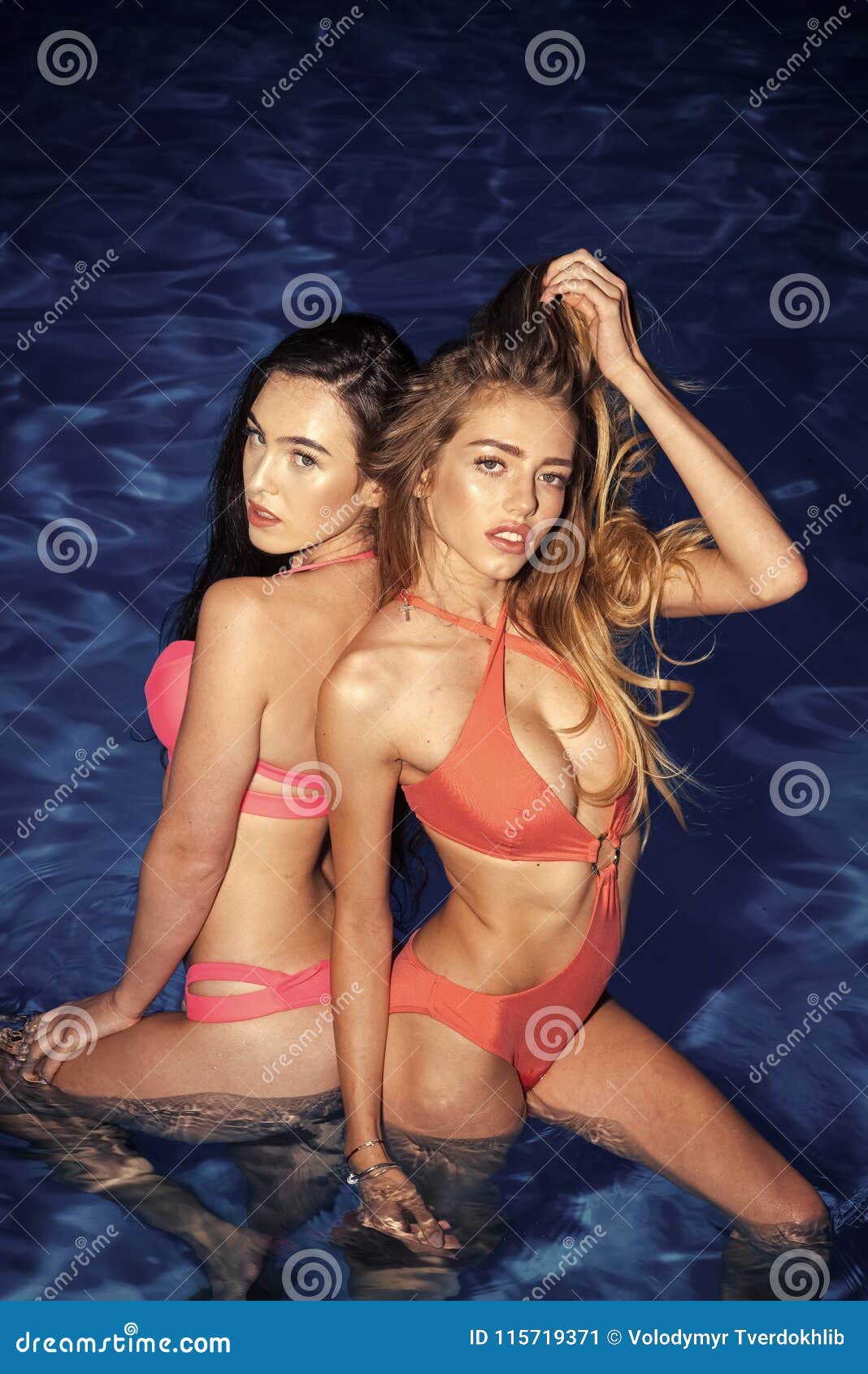 Hot Lesbians In Pool