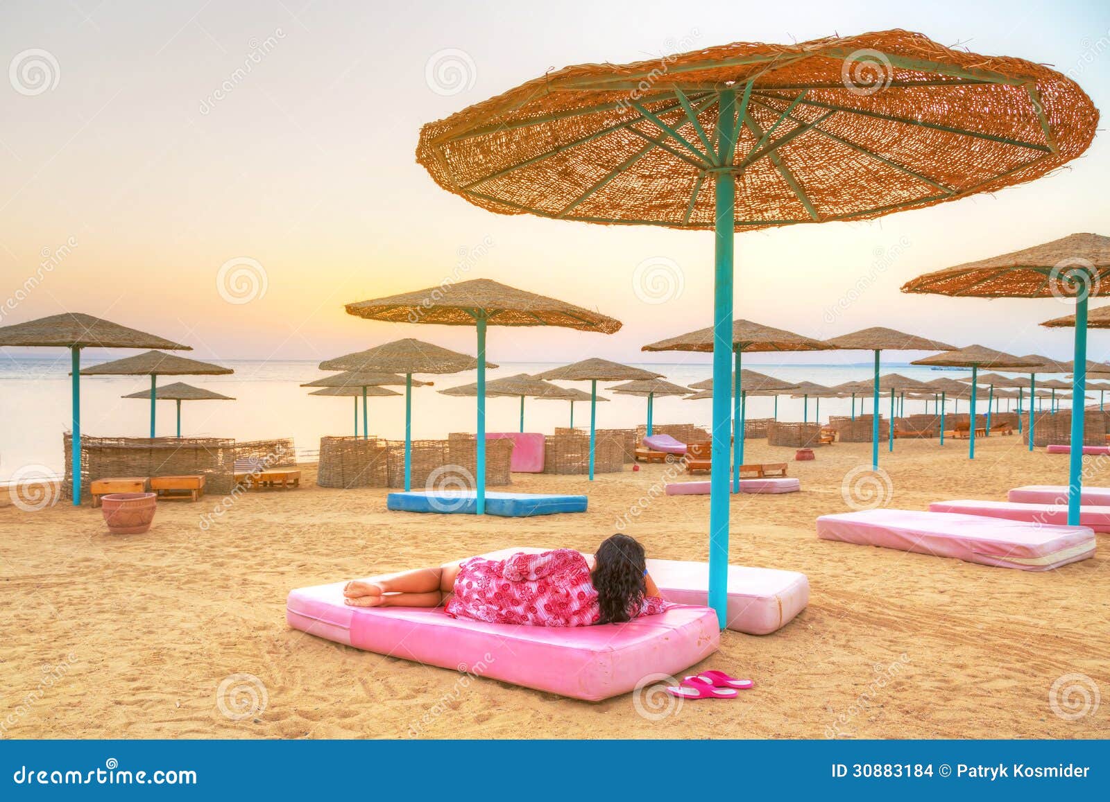 Relax Under Parasol on the Beach of Red Sea Stock Photo Image of sand