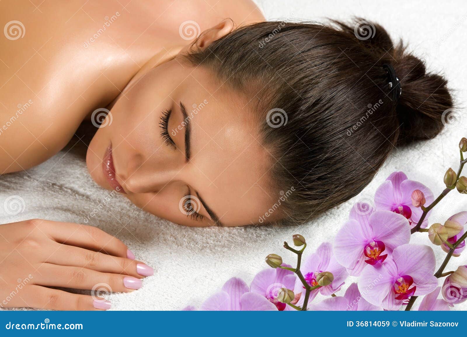 Relaxation after massage. stock image. Image of care 36814059