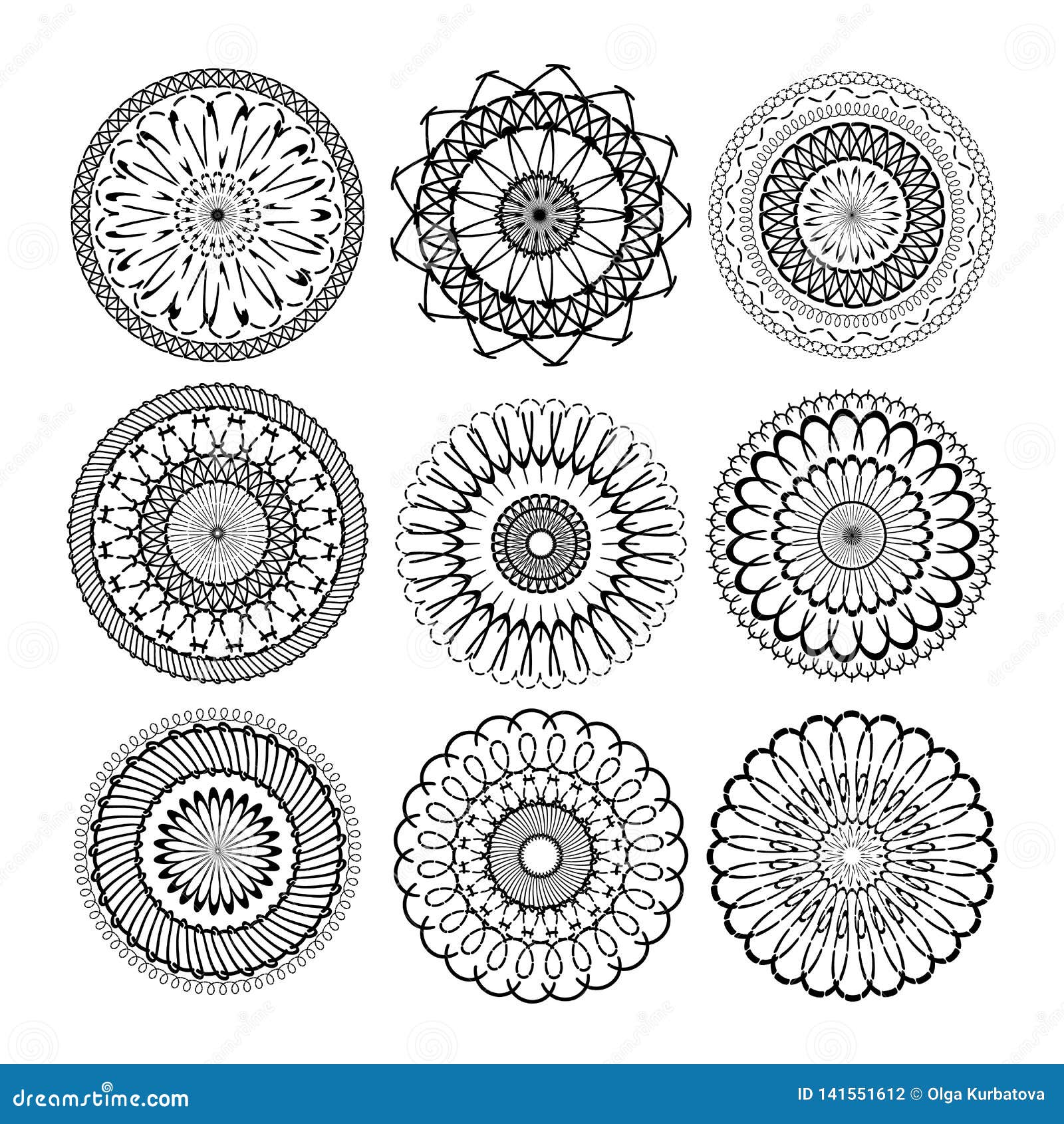 Mandala para colorir. padrão de vetor redondo com elementos decorativos.  decoração para livro, design, ilustração, jogos, relaxamento e meditação.  página para colorir