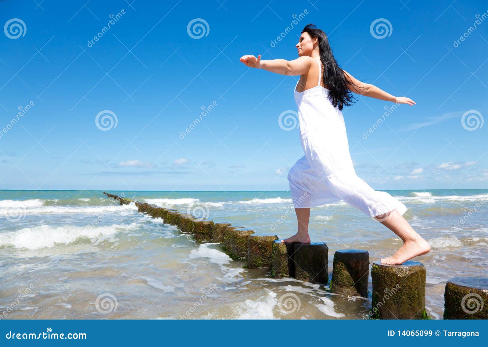 Relaxed balance woman stock image. Image of cloud, happiness 14065099