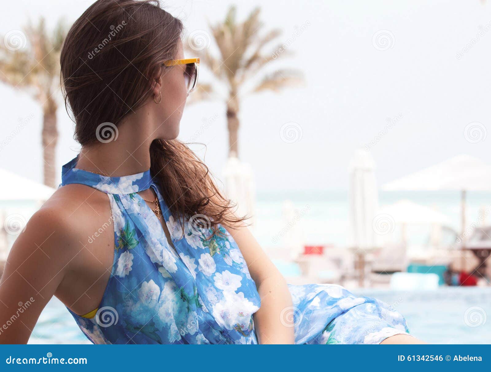 Relaxed Gorgeous Young Woman Stock Photo - Image of oucean, fashionable ...