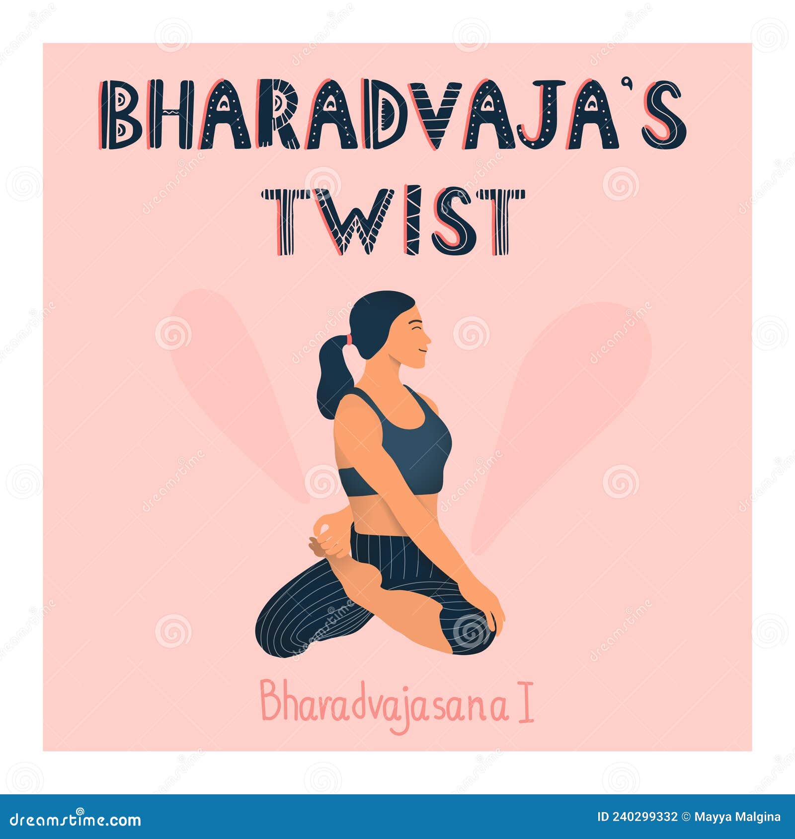 Bharadvajasana Asana Stock Illustrations – 1 Bharadvajasana Asana Stock ...