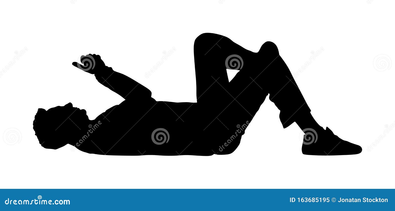 Lying Down Silhouette