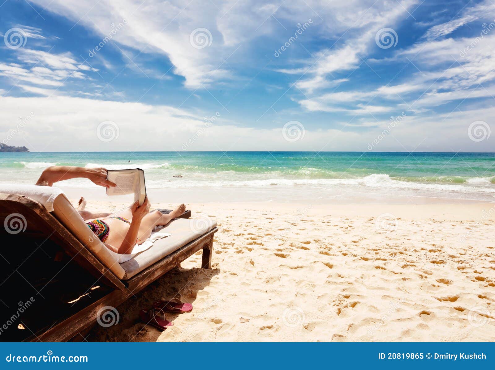 Relaxing On The Beach Royalty Free Stock Photo - Image 