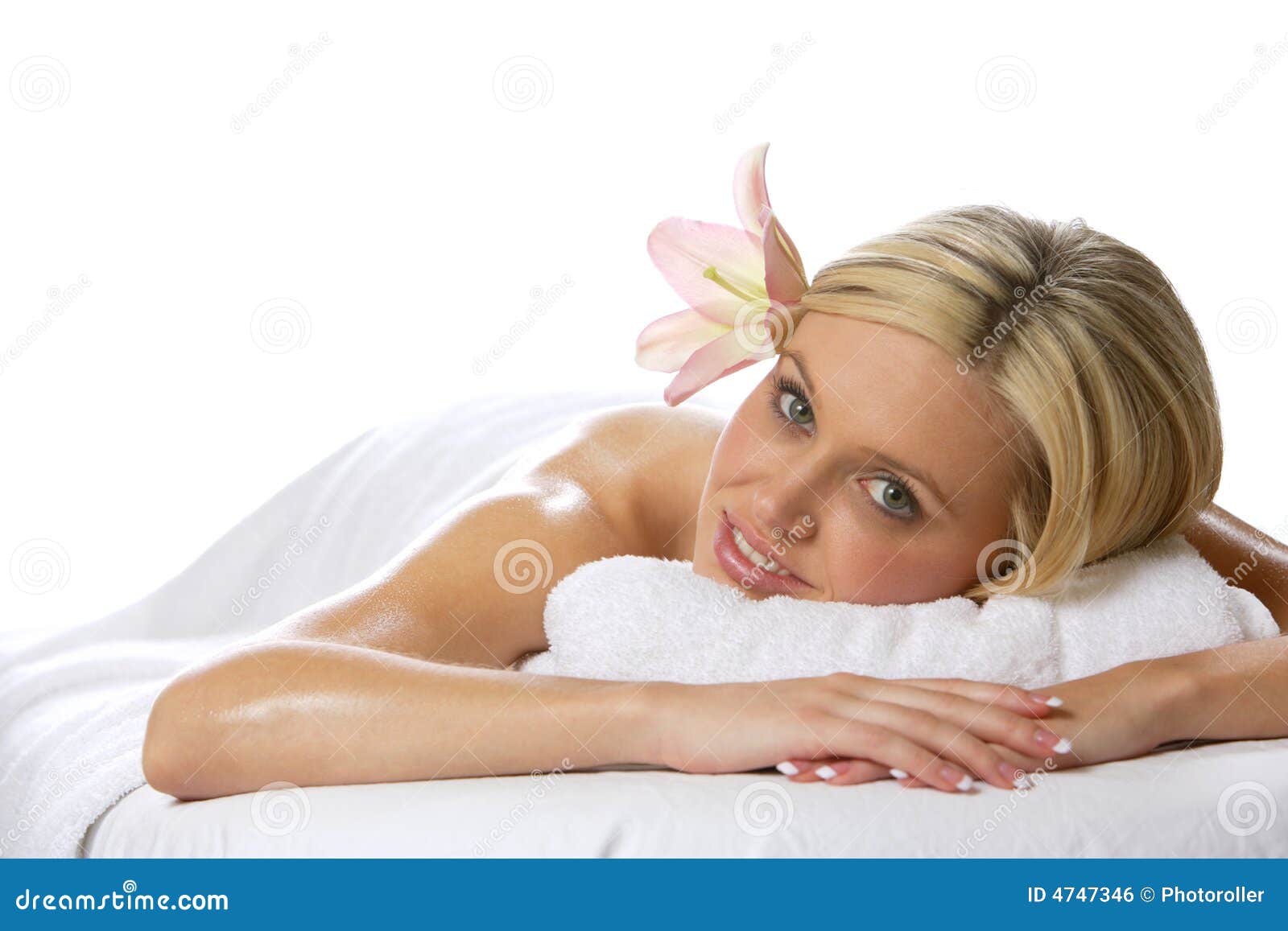 Relaxing after a massage stock photo. Image of flower 4747346