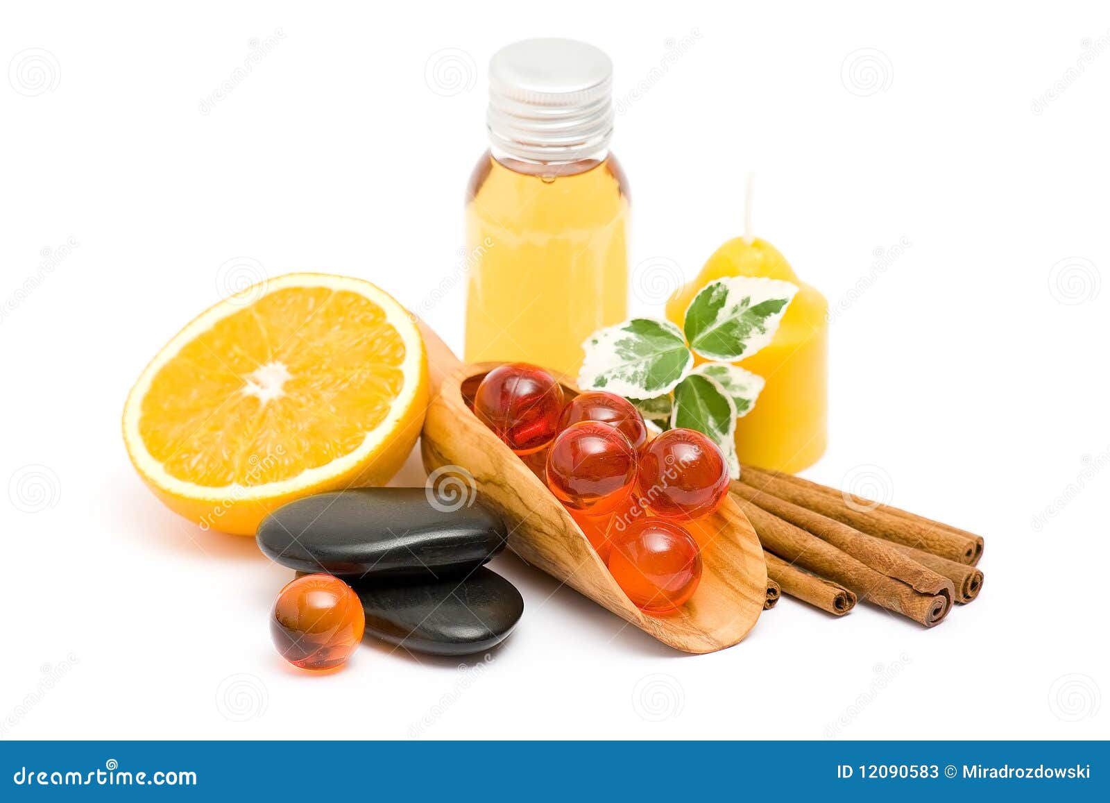 Relaxing orange spa stock image. Image of lifestyle, leaf 12090583