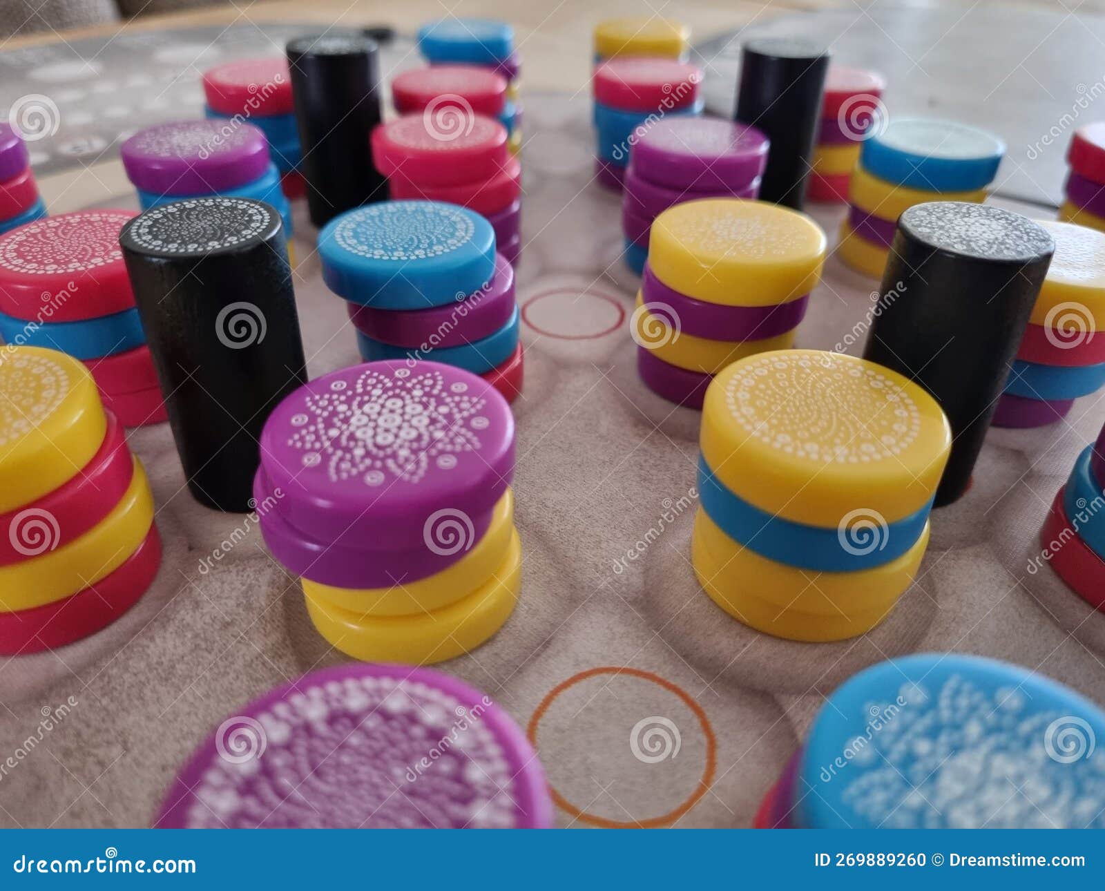 Relaxing Tower of Stones. Mandala Stones Board Game Stock Photo Image