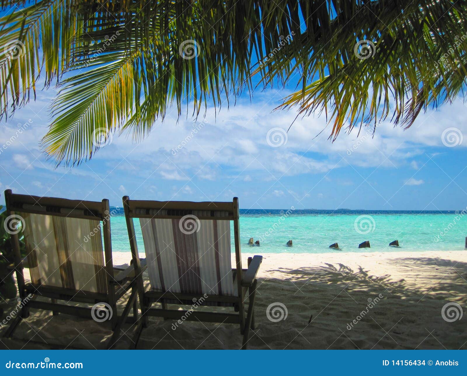 Relaxing on Tropical Paradise Stock Photo - Image of maldives, idyllic ...