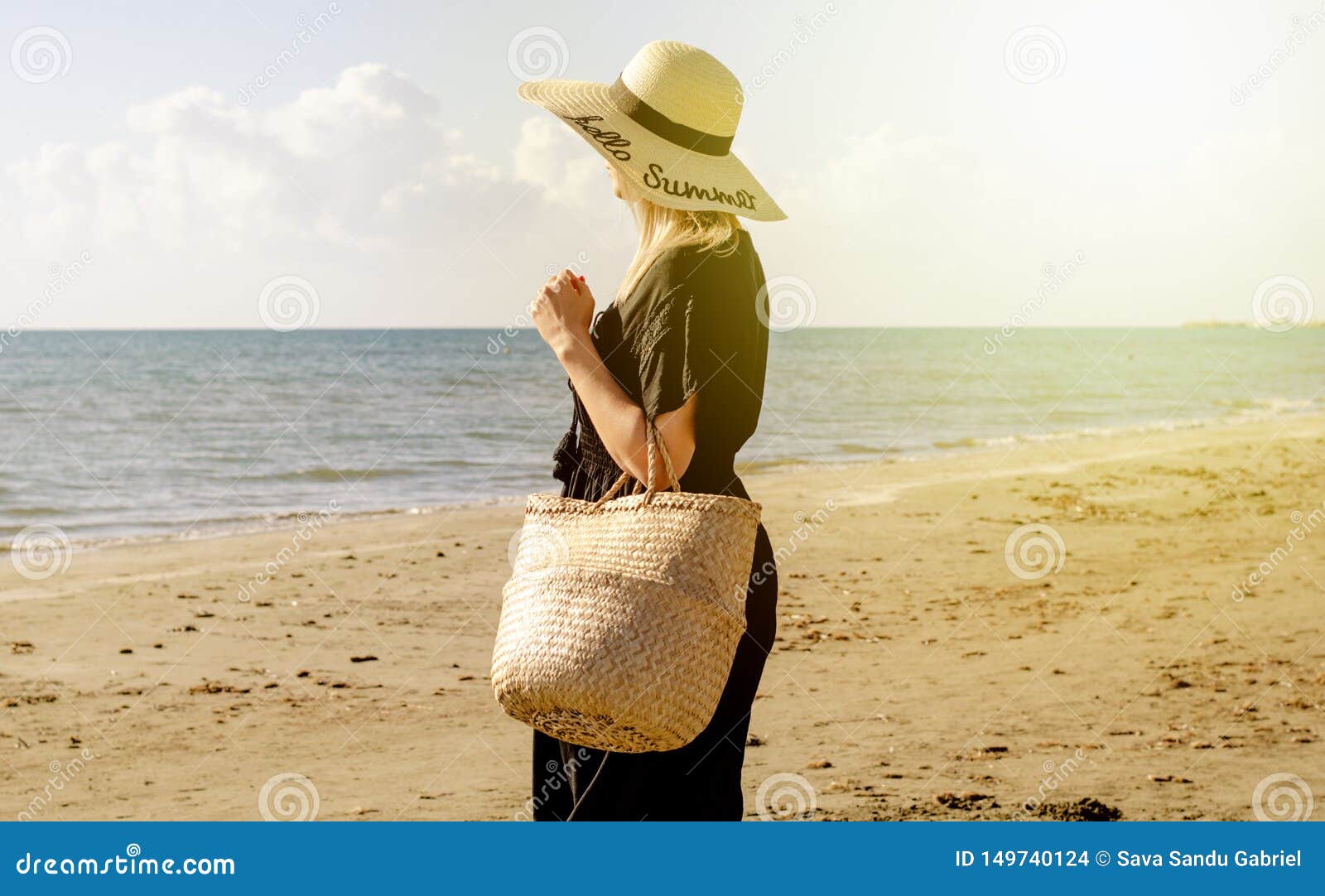 A Relaxing Walk Along the Mediteranean Sea Beach Stock Photo - Image of