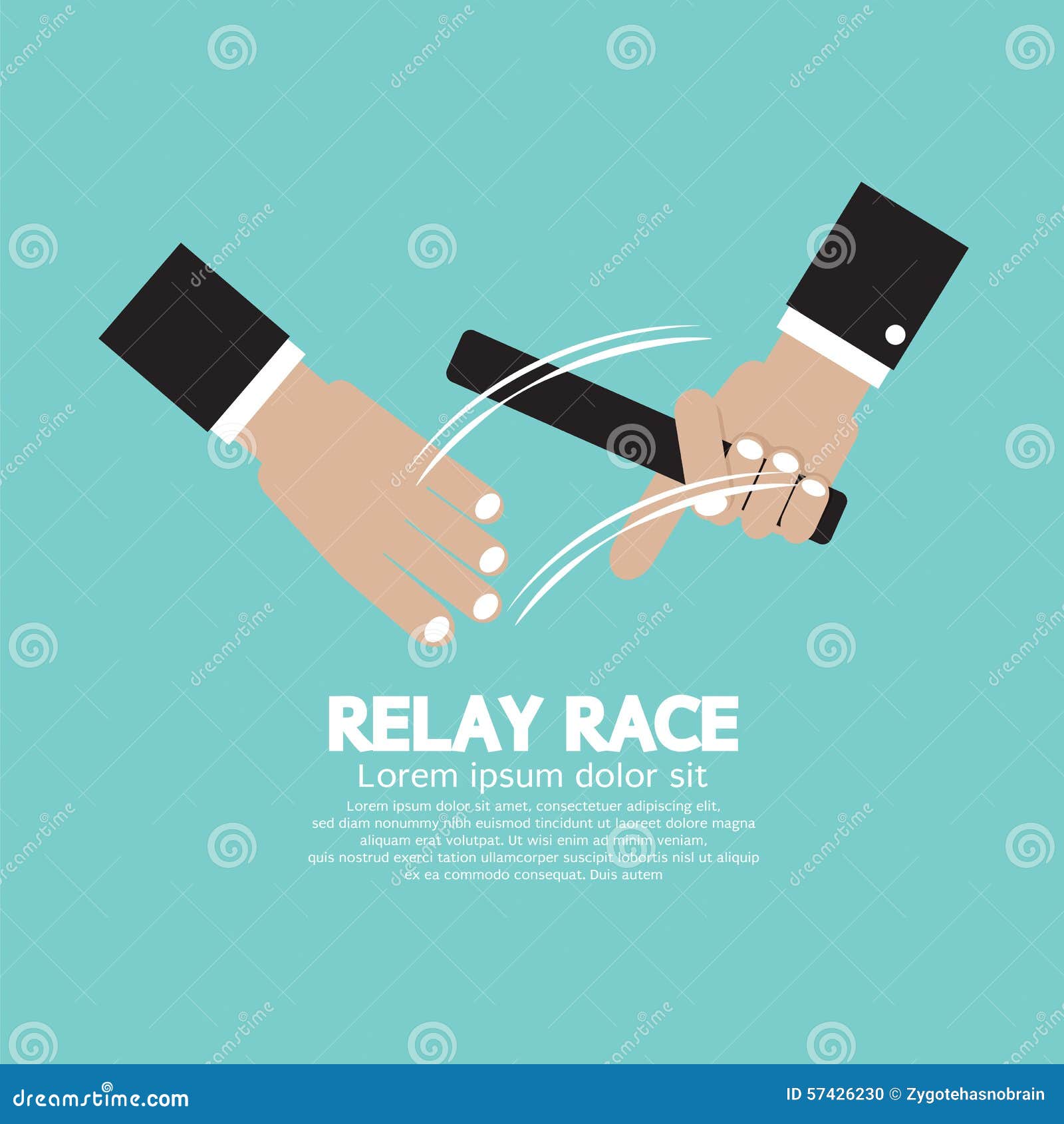 Relay Race. stock vector. Illustration of athlete, track 57426230