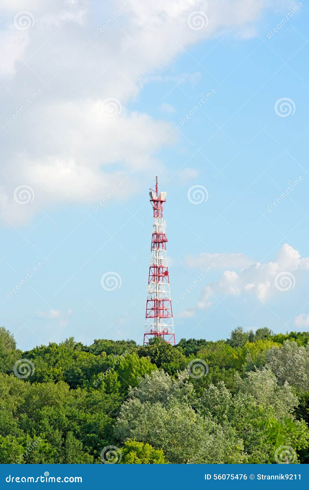 The relay tower. stock photo. Image of telephone, phone 56075476