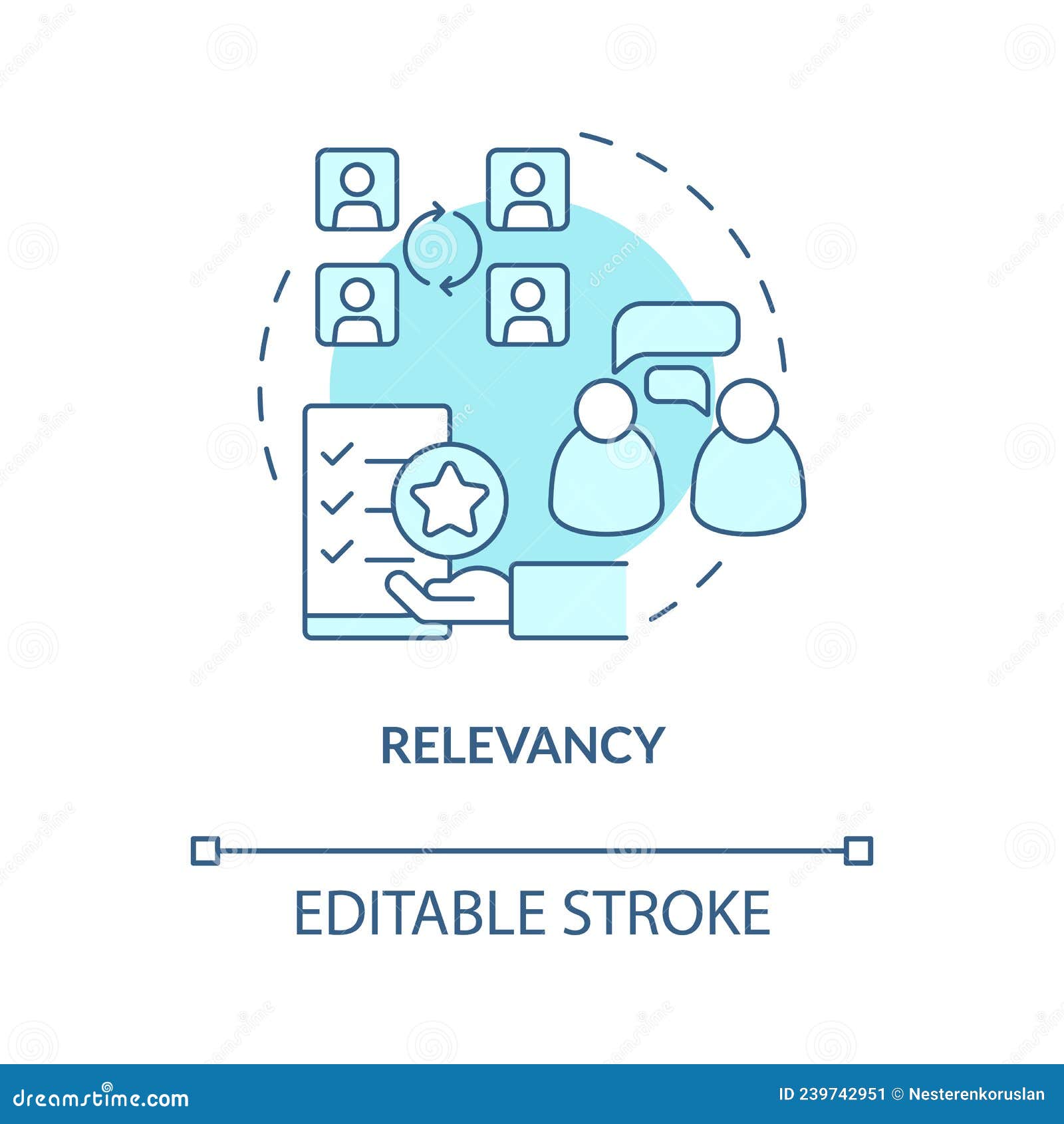 relevancy turquoise concept icon