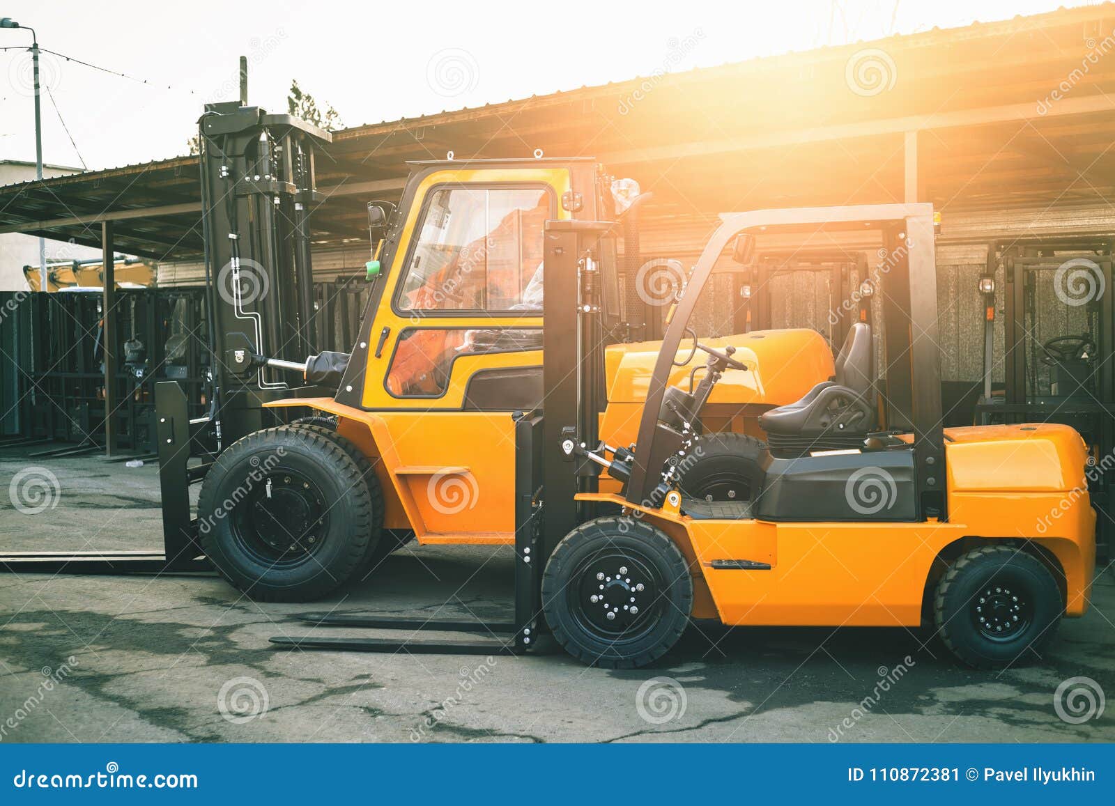 Reliable Heavy Loader, Forklift Truck. Heavy Duty Equipment Stock Image