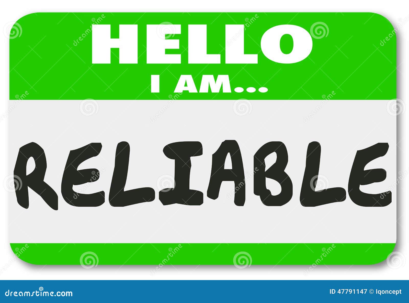 reliable name tag sticker dependable worker team member person