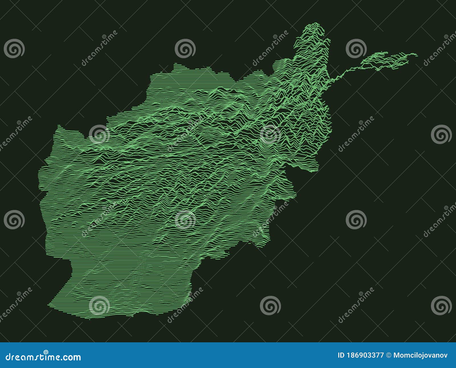 Relief Map Of Afghanistan Stock Vector Illustration Of Turkmen 186903377