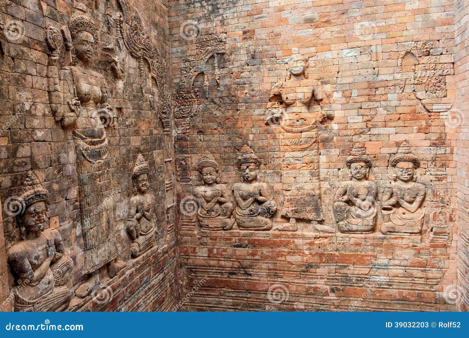 reliefs at prasat kravan in cambodia