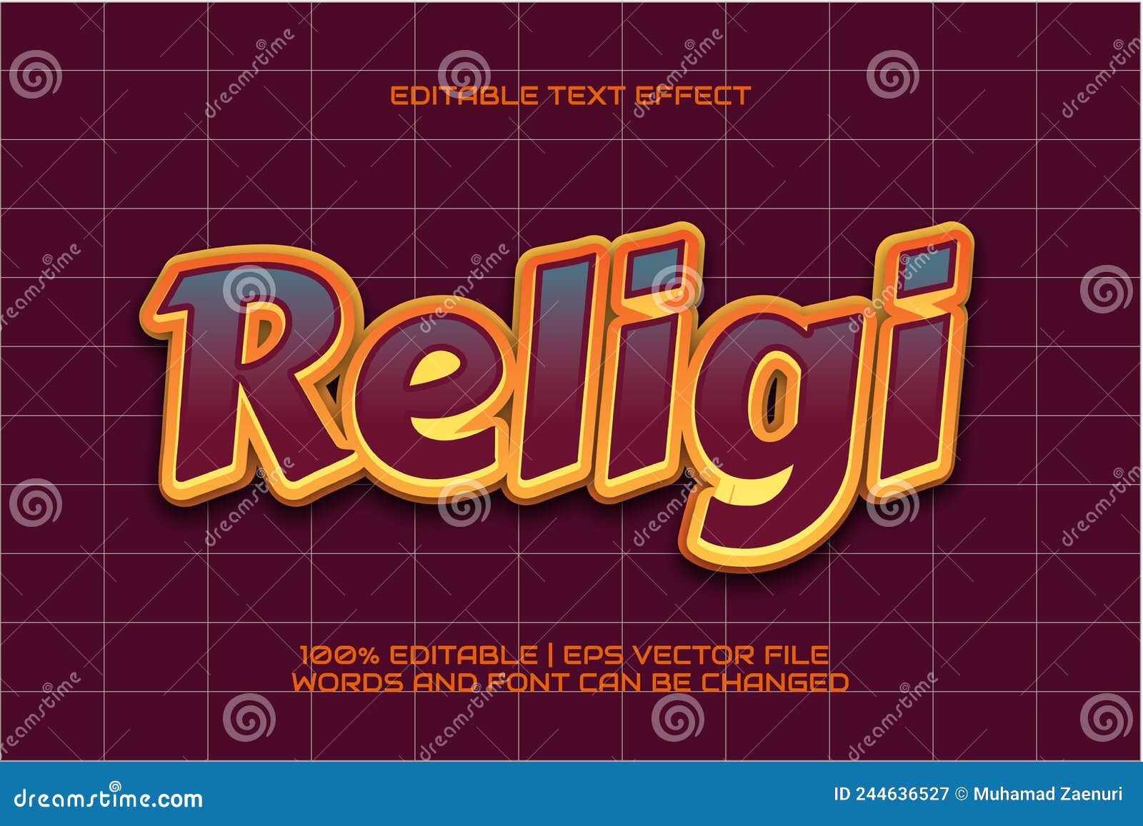 religi text effect.