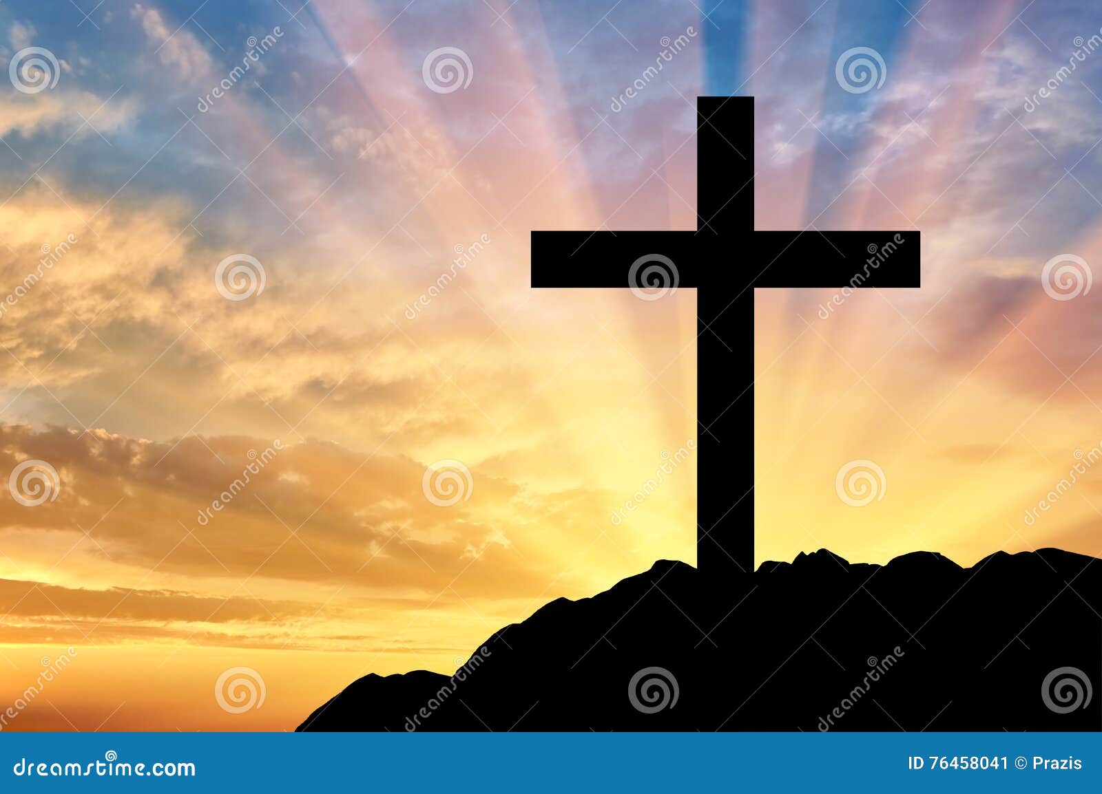 religion christianity. cross silhouette
