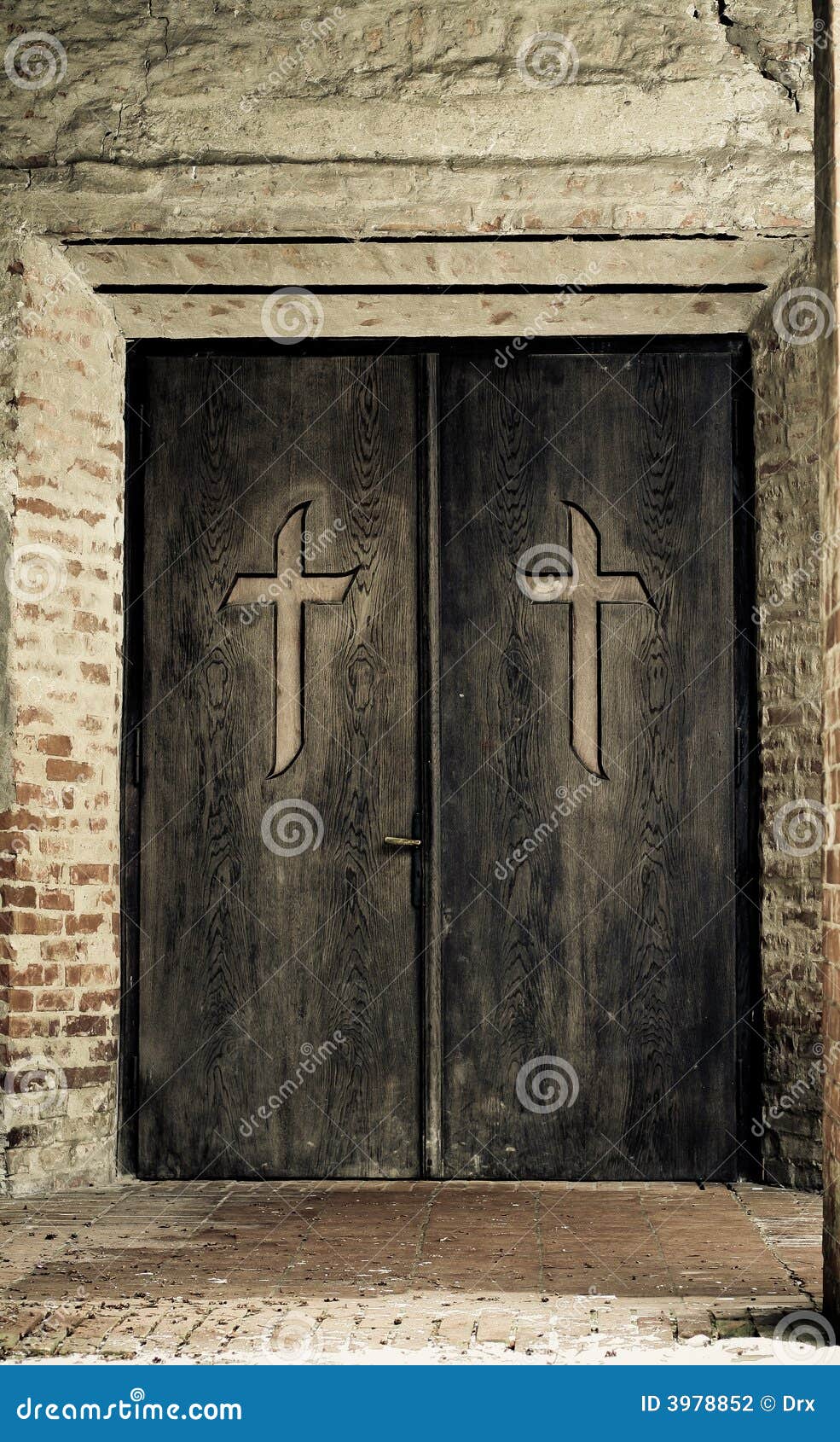 Religion Concept Cross On Door Stock Photography Image 3978852