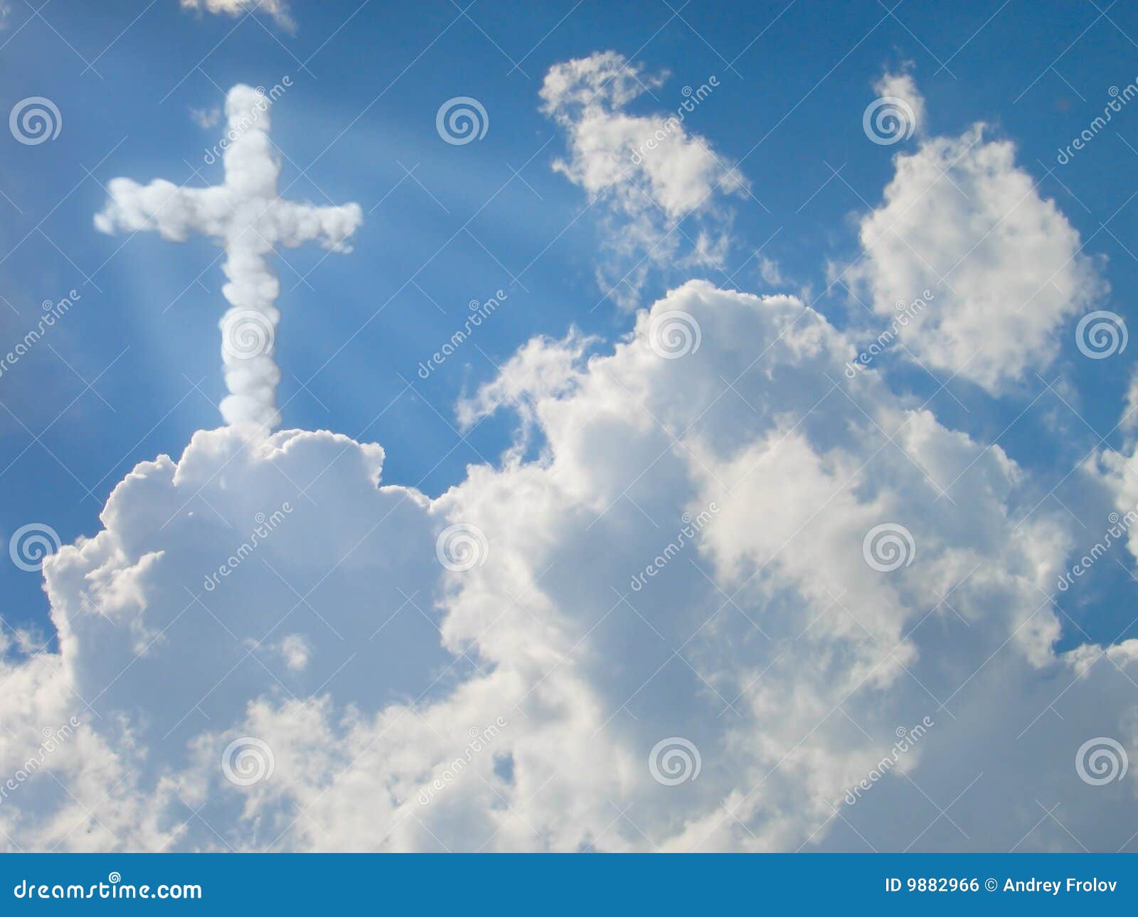 religion cross. clouds concept