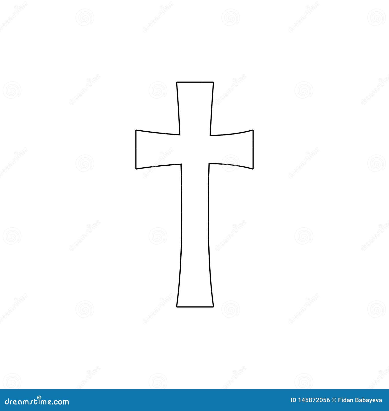 Cross With A Rosary. Sketch. Prayer Accessory. Vector Illustration.  Coloring Book For Children. Outline On White Isolated Background. Doodle  Style. Light Easter. Religious Decoration. Royalty Free SVG, Cliparts,  Vectors, and Stock Illustration.