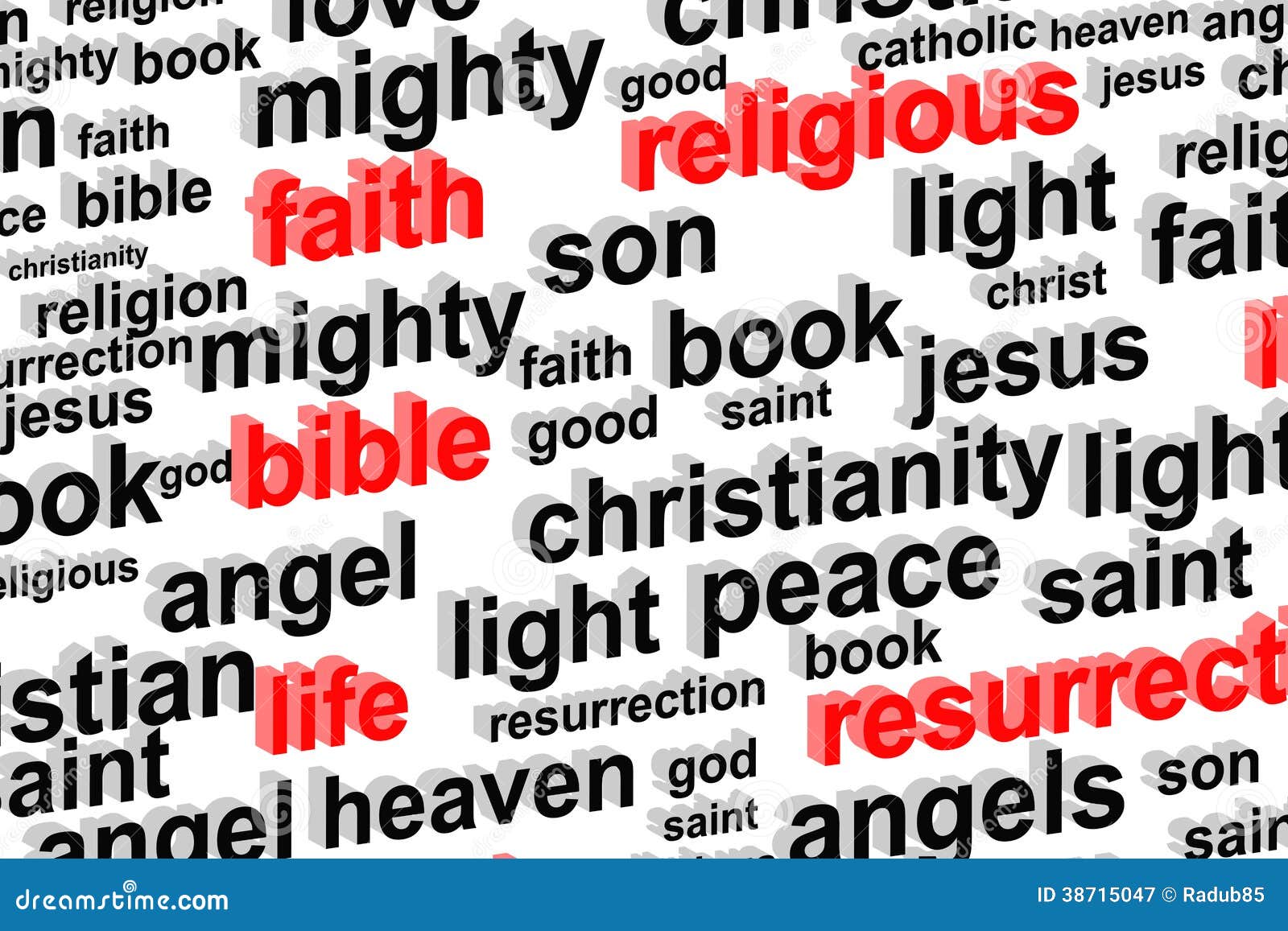 Religion Word Cloud Concept Stock Illustration Illustration of church
