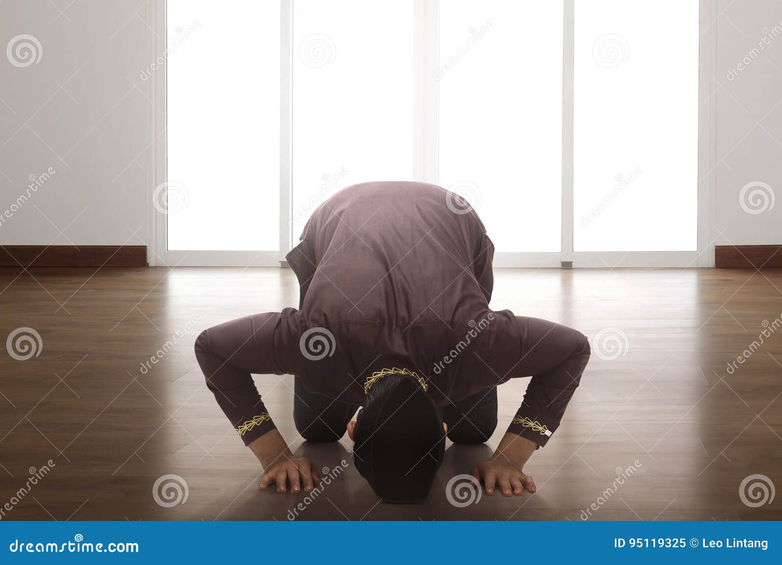 Religious Asian Muslim Man Praying To God Stock Image - Image of posing ...