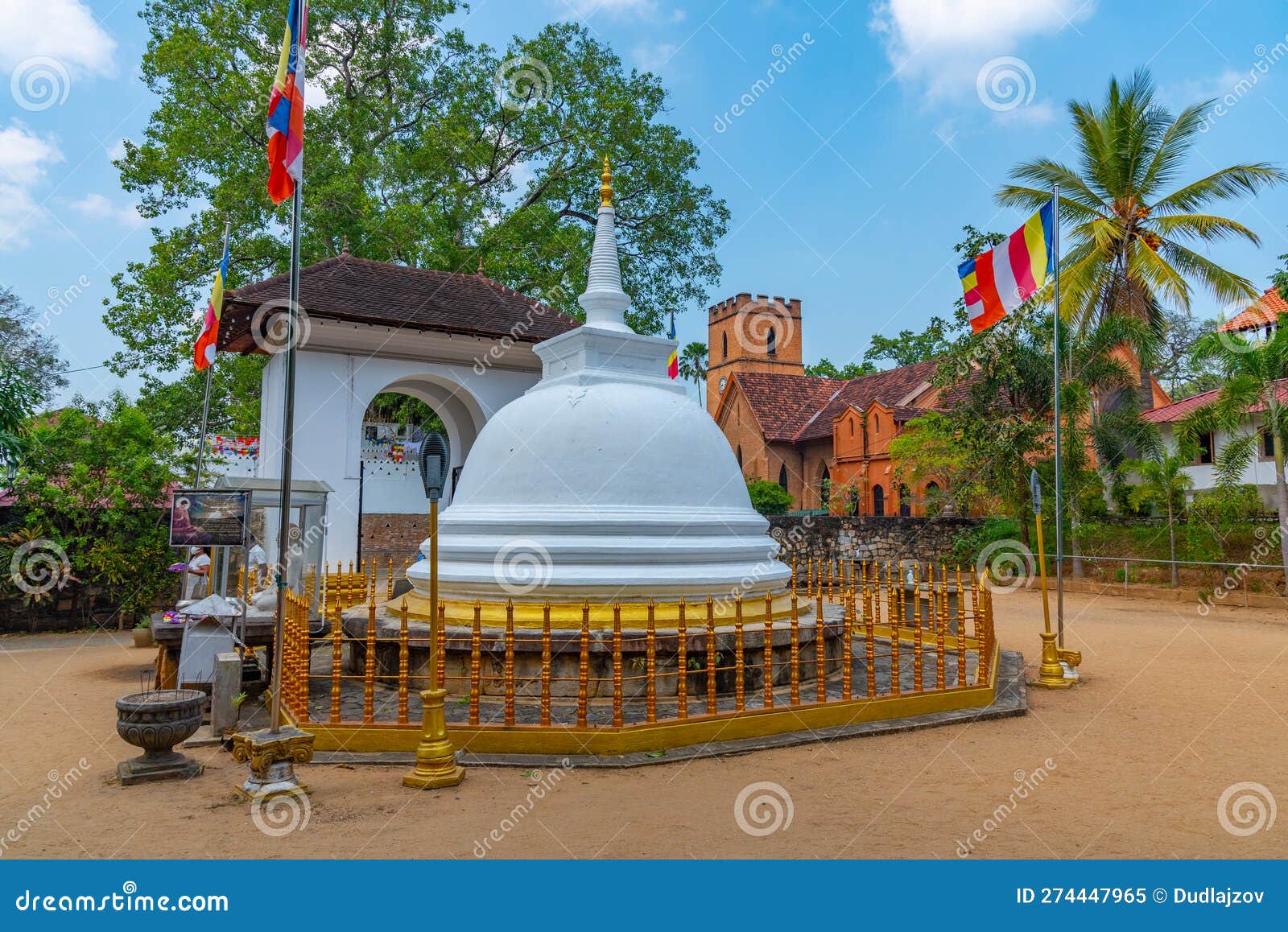 Religious Complex in Front of the Temple of the Sacred Tooth Rel Stock ...