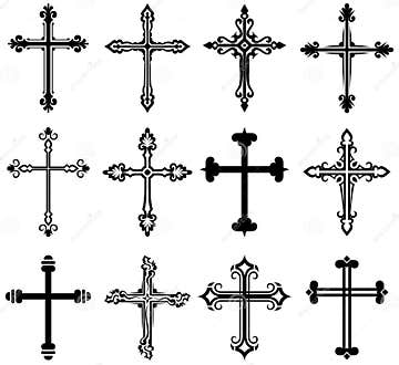 Religious Cross Design Collection Stock Vector - Illustration of ...