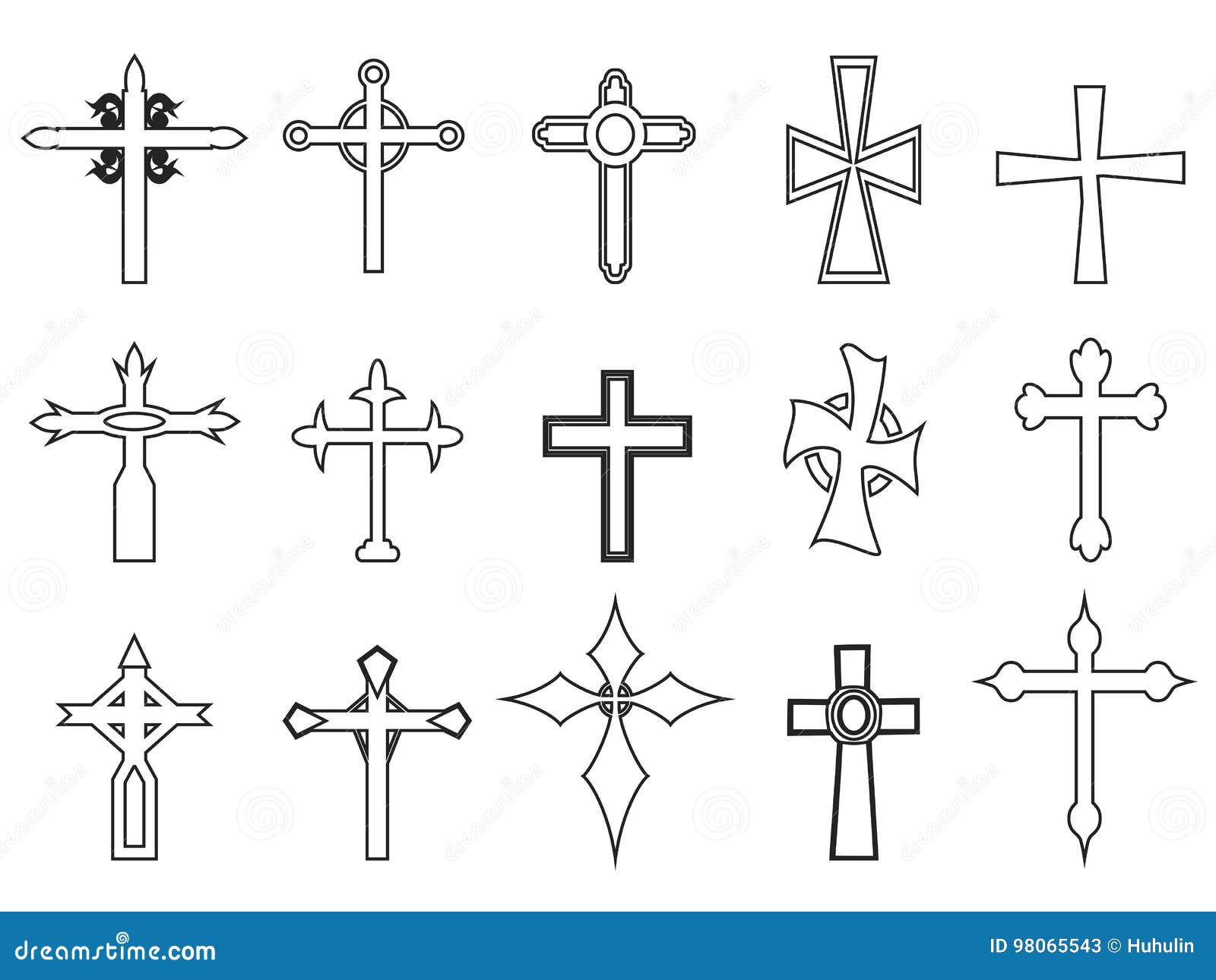 Cross Symbol Silhouette Vector Images - FreePatternsArea
