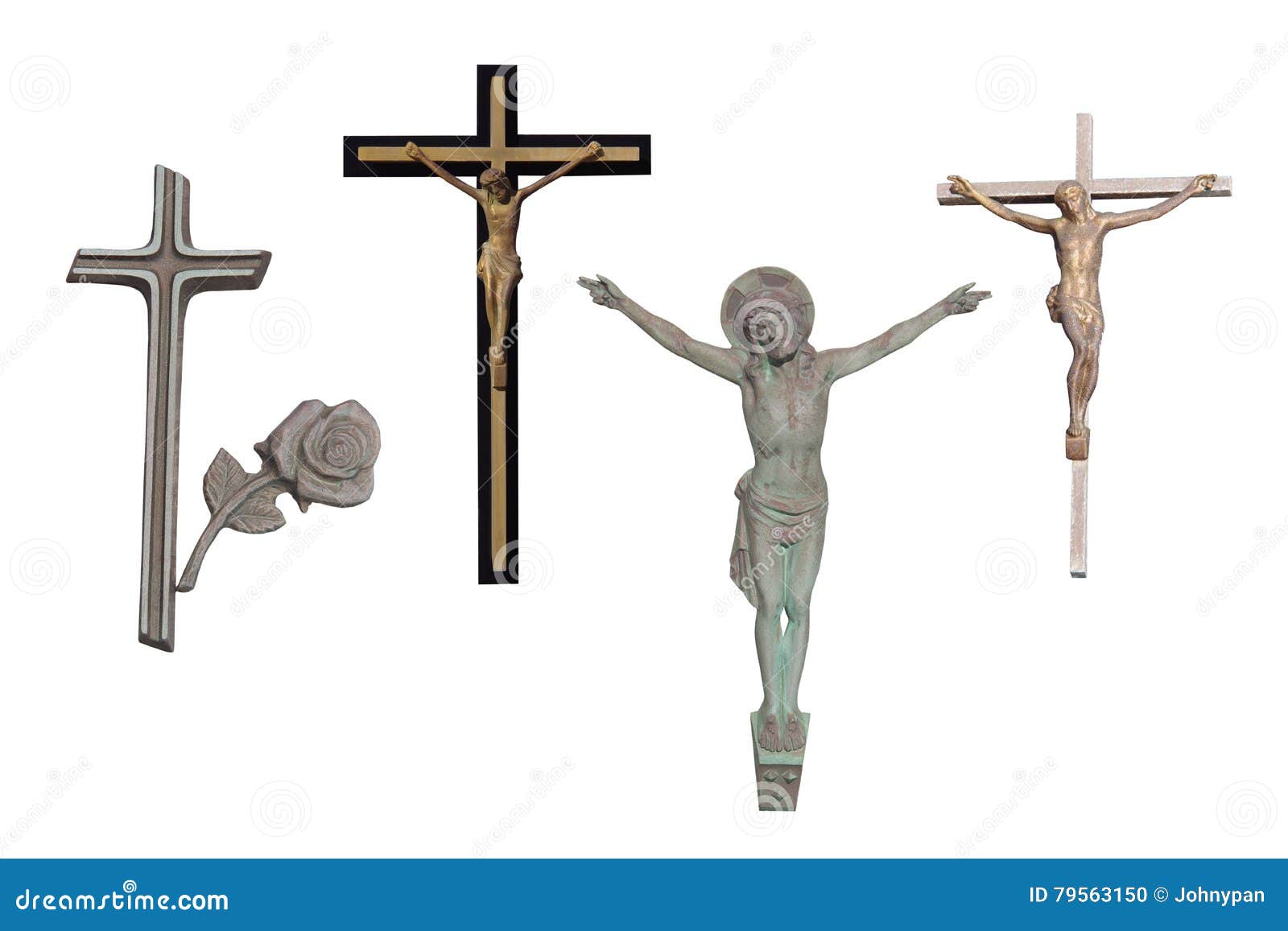 Religious Cross Set Isolated Stock Photo Image of natural, sign 79563150