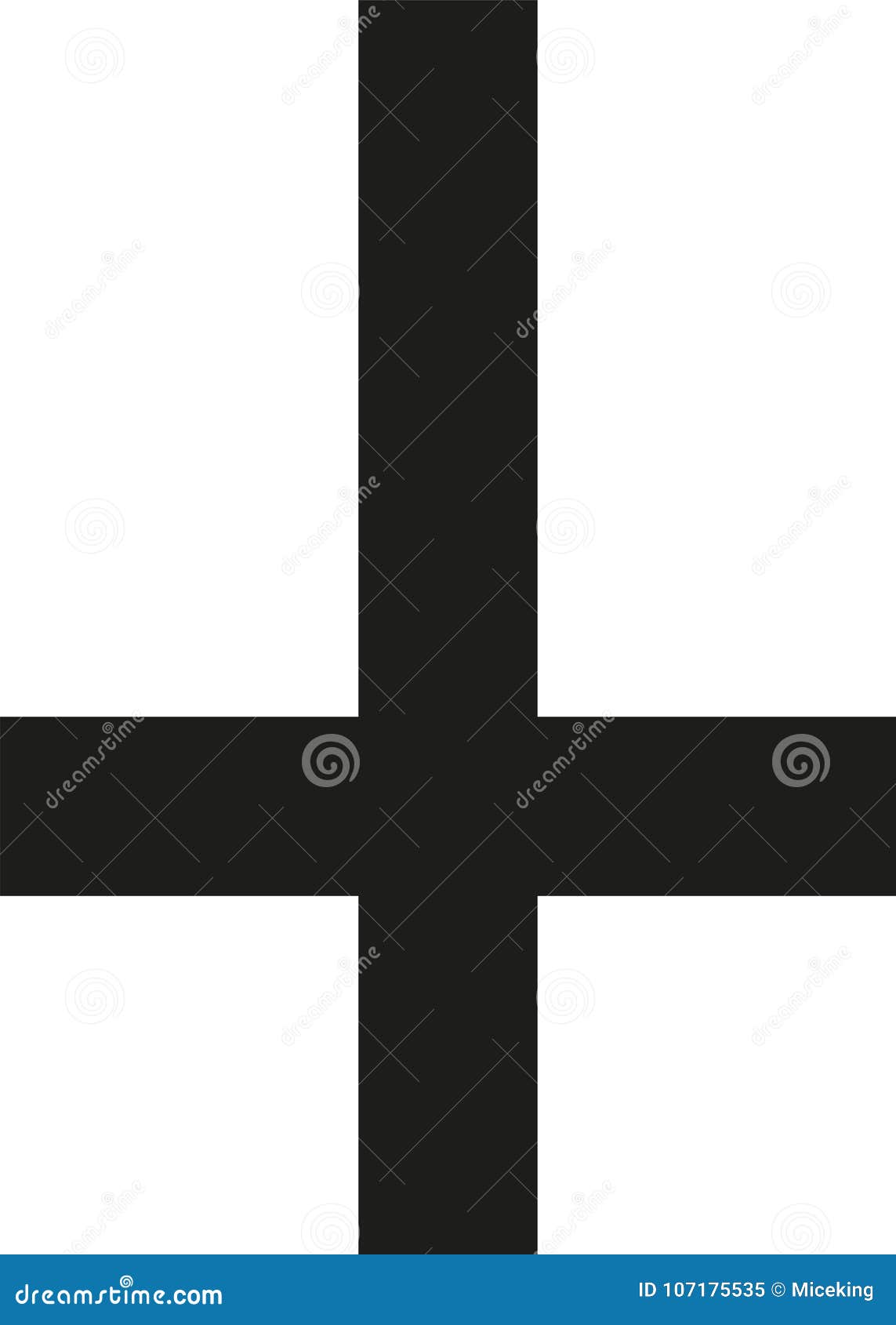 Religious Cross Upside Down Stock Vector Illustration of upside, holy 107175535