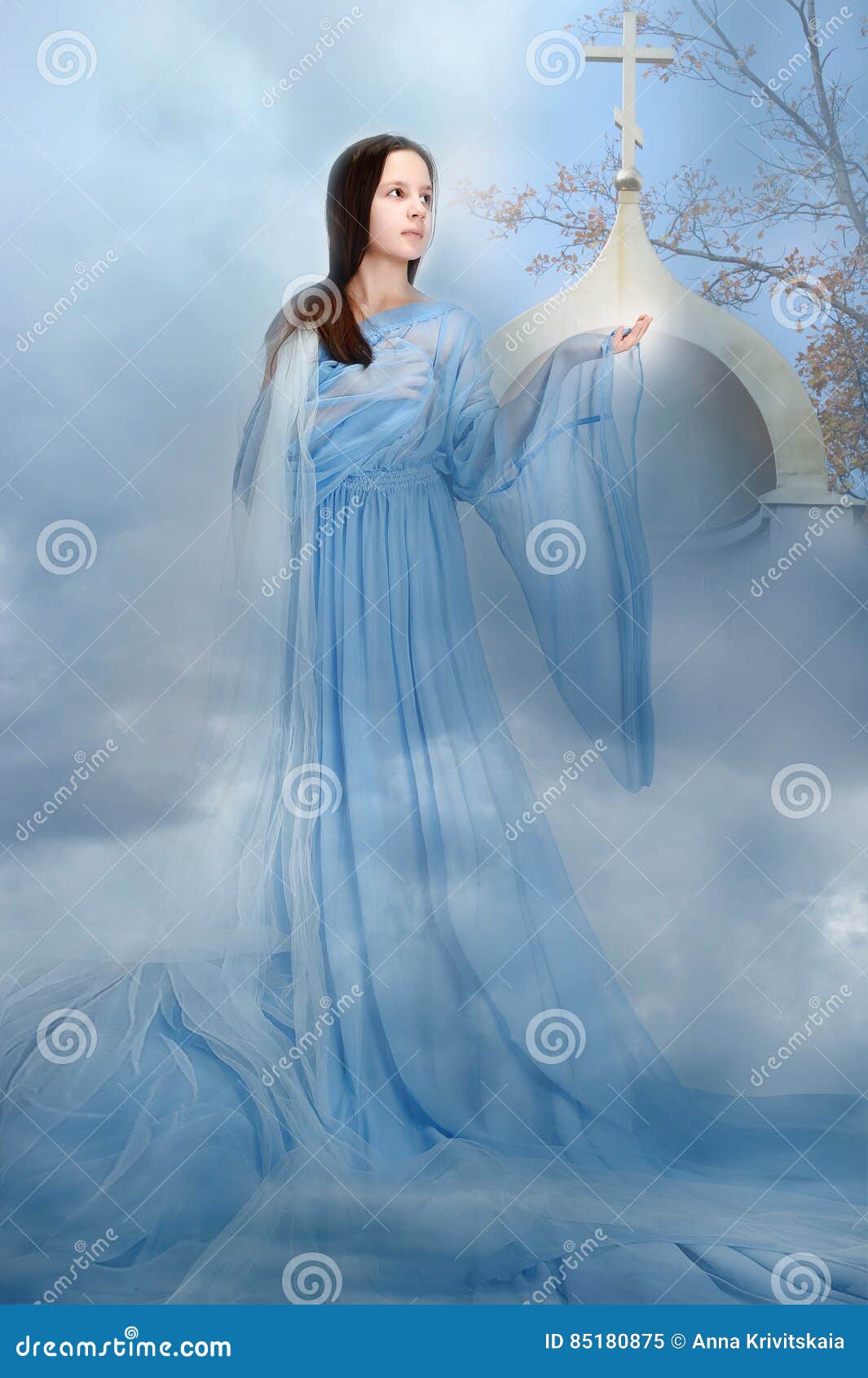 Religious girl stock image. Image of girl, church, attractiveness