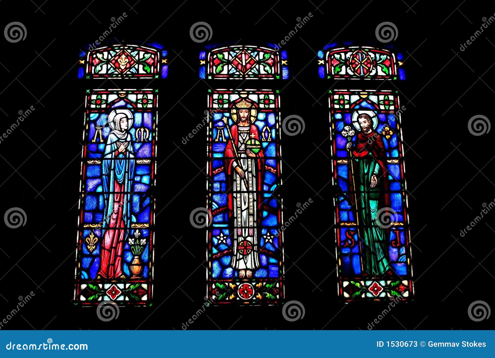 Religious glass art stock image. Image of bible, saint 1530673